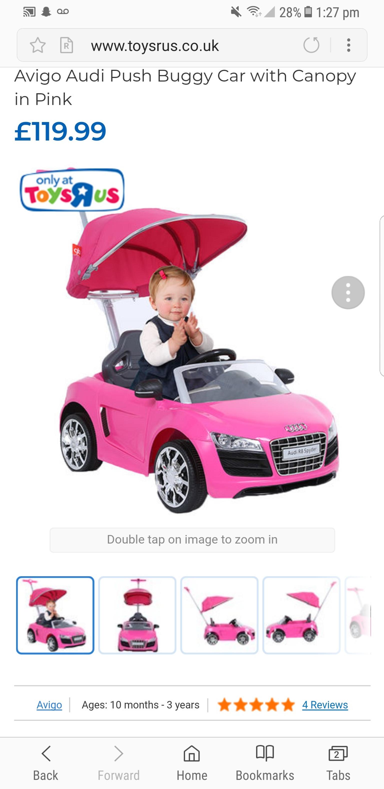 audi push buggy pink