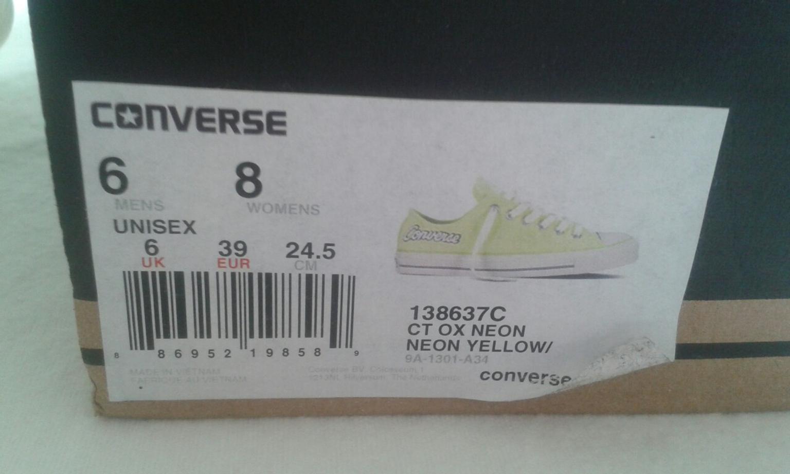 yellow converse size 9