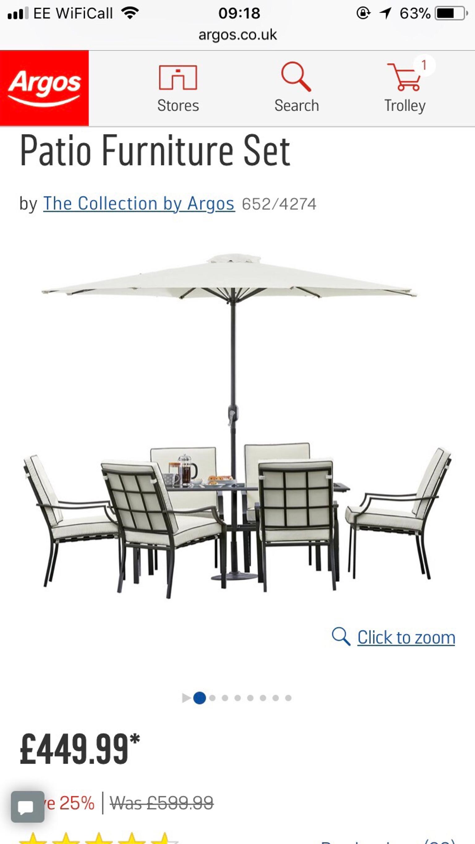 Argos Barcelona Garden Table And Chairs In Br1 Bromley For 80 00 For Sale Shpock