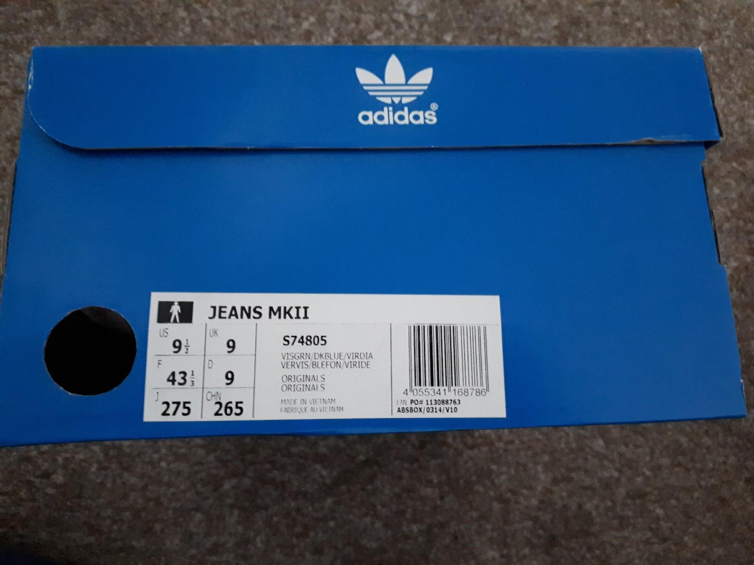 adidas jeans mkii size 9
