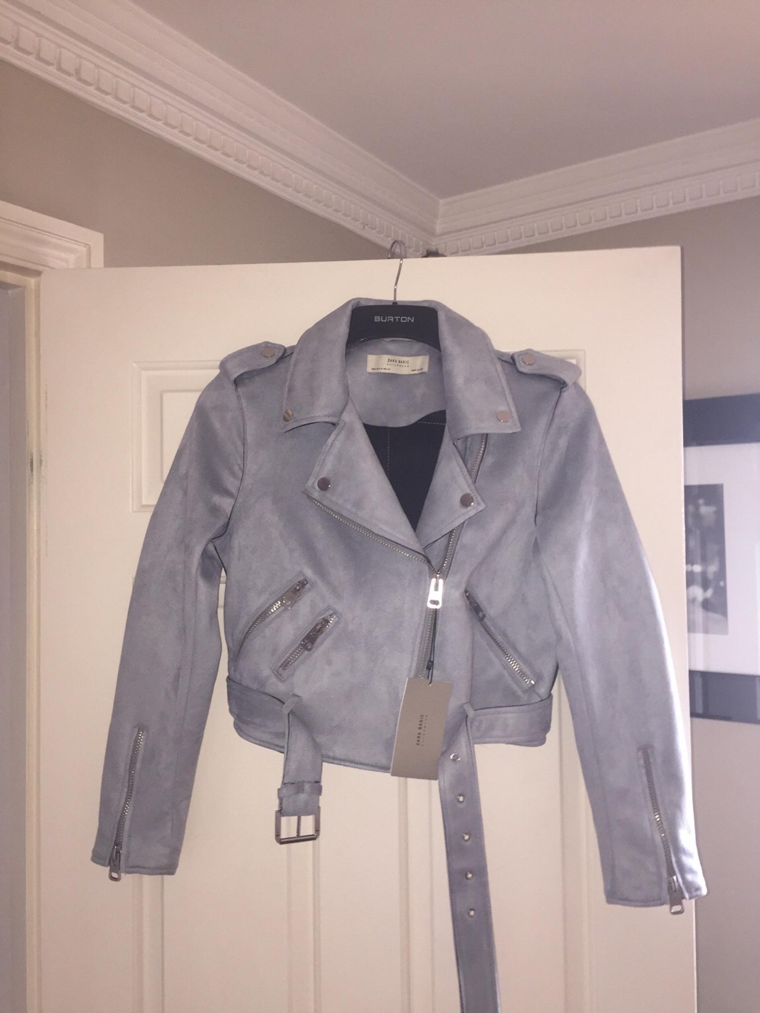 zara grey leather jacket