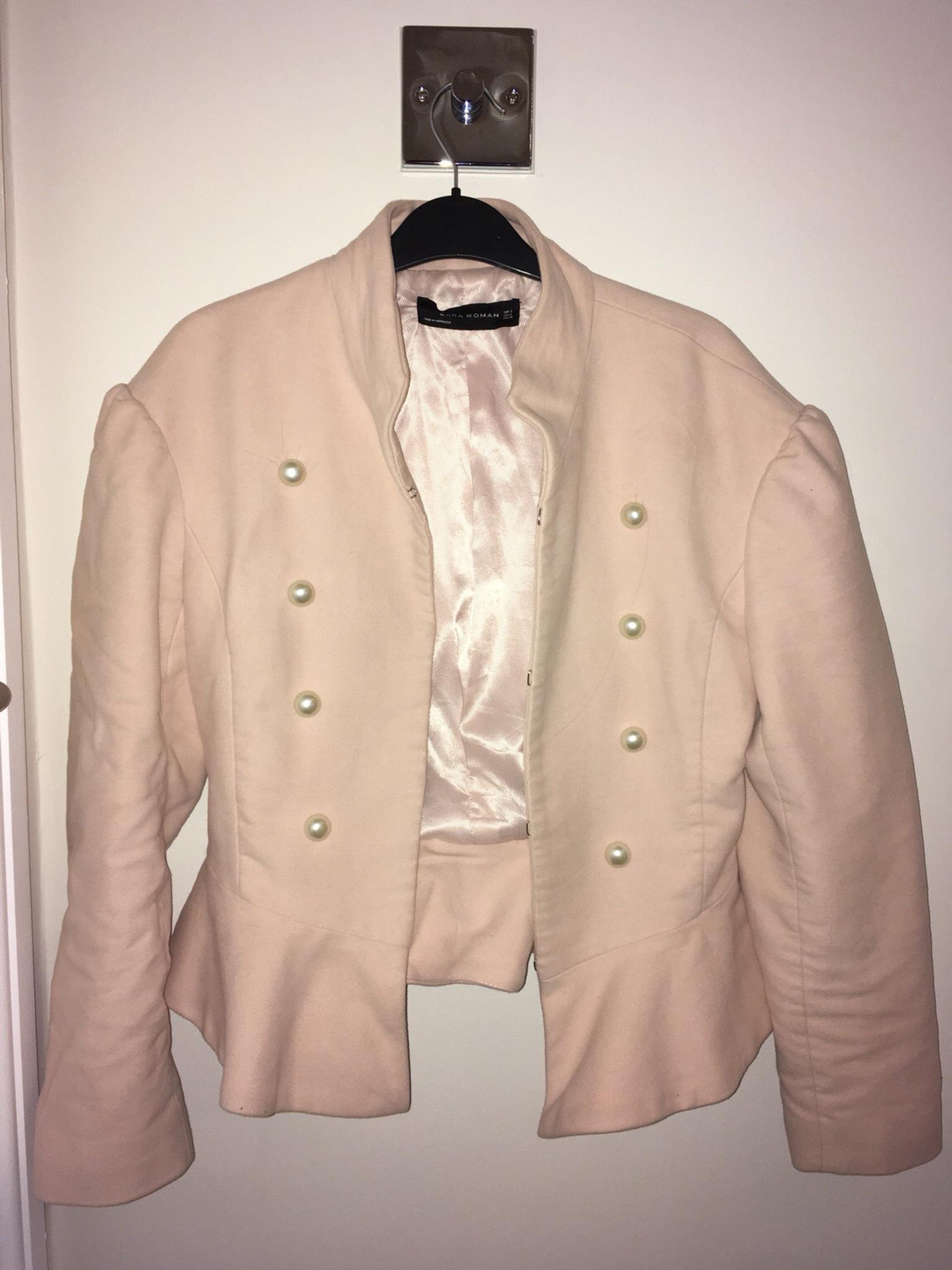 zara basic pink jacket