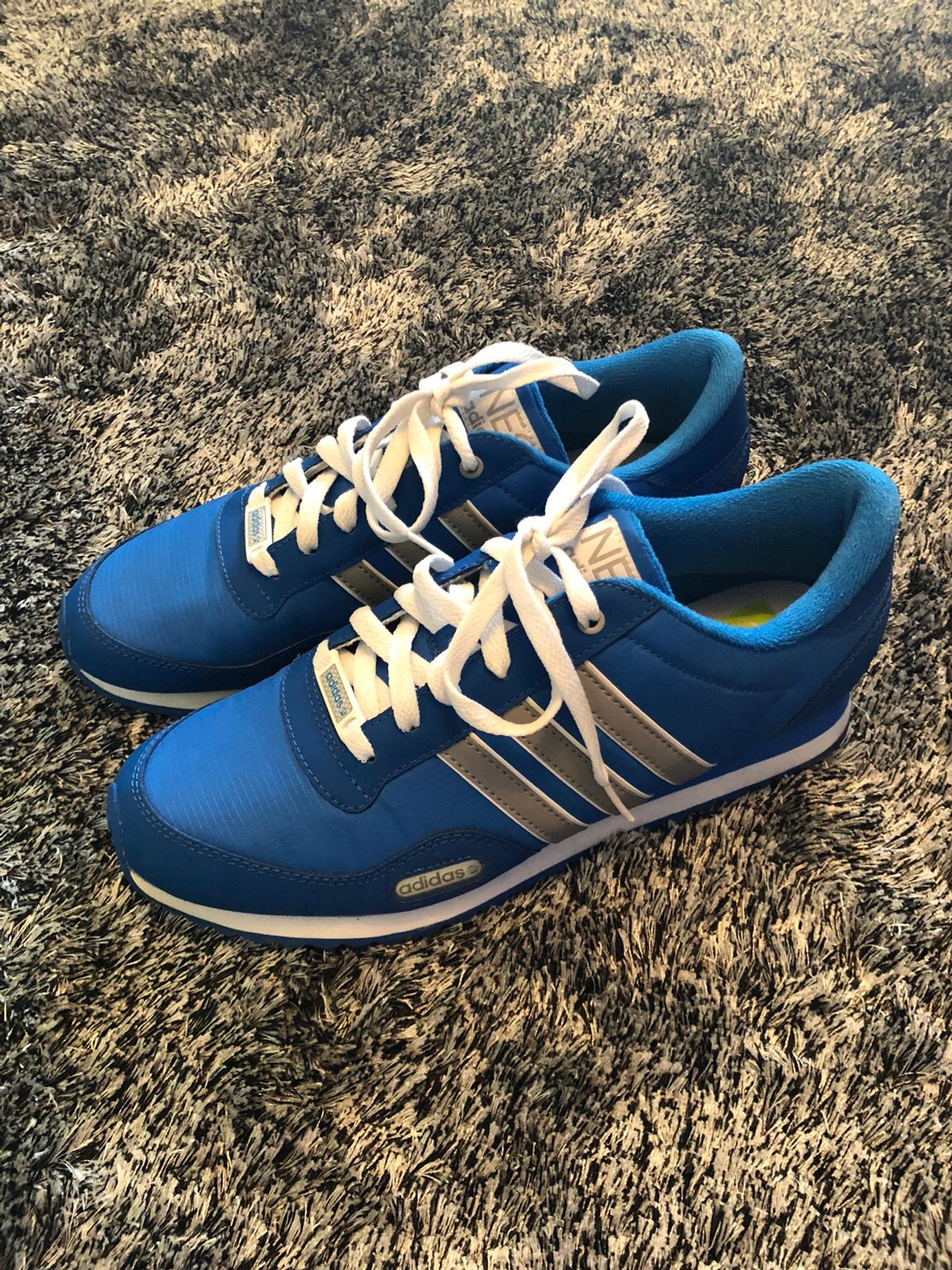 blue adidas neo trainers