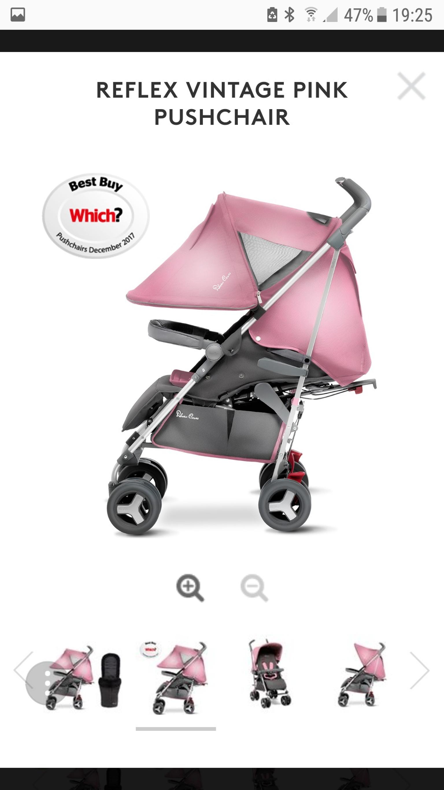 pink and grey silver cross stroller