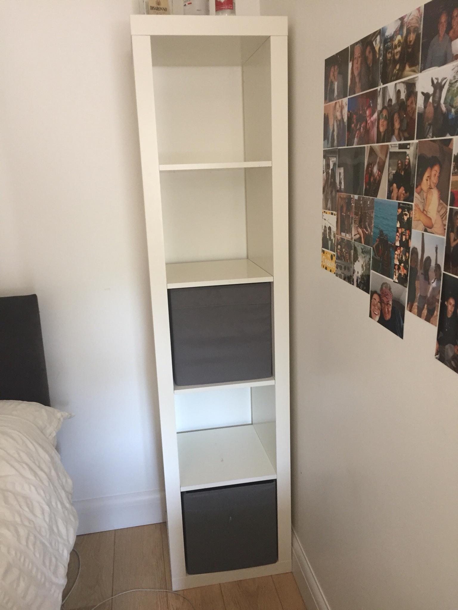 White Ikea Book Shelf With 2 Grey Storage Box In En4 Barnet Fur