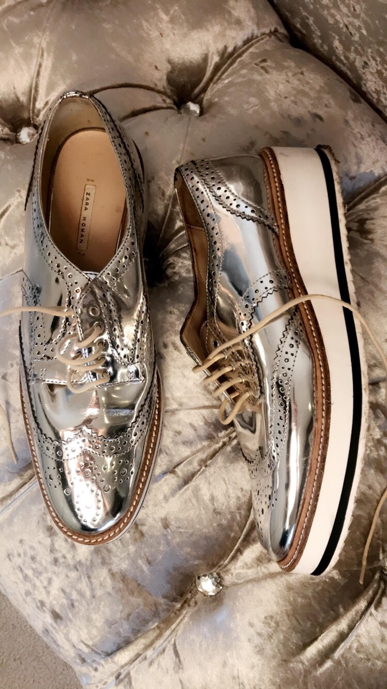 zara silver shoes