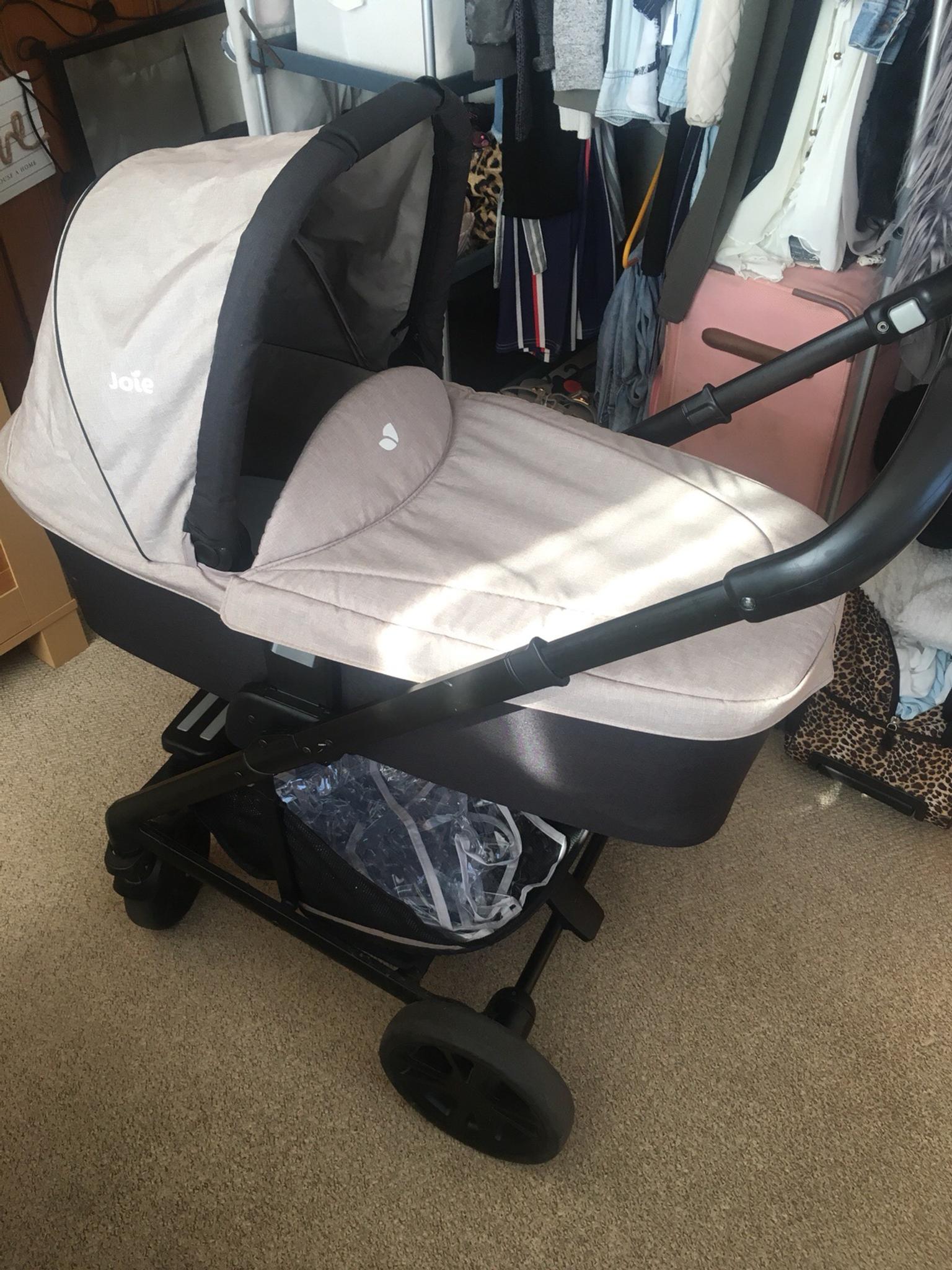 joie chrome scenic stroller & carrycot