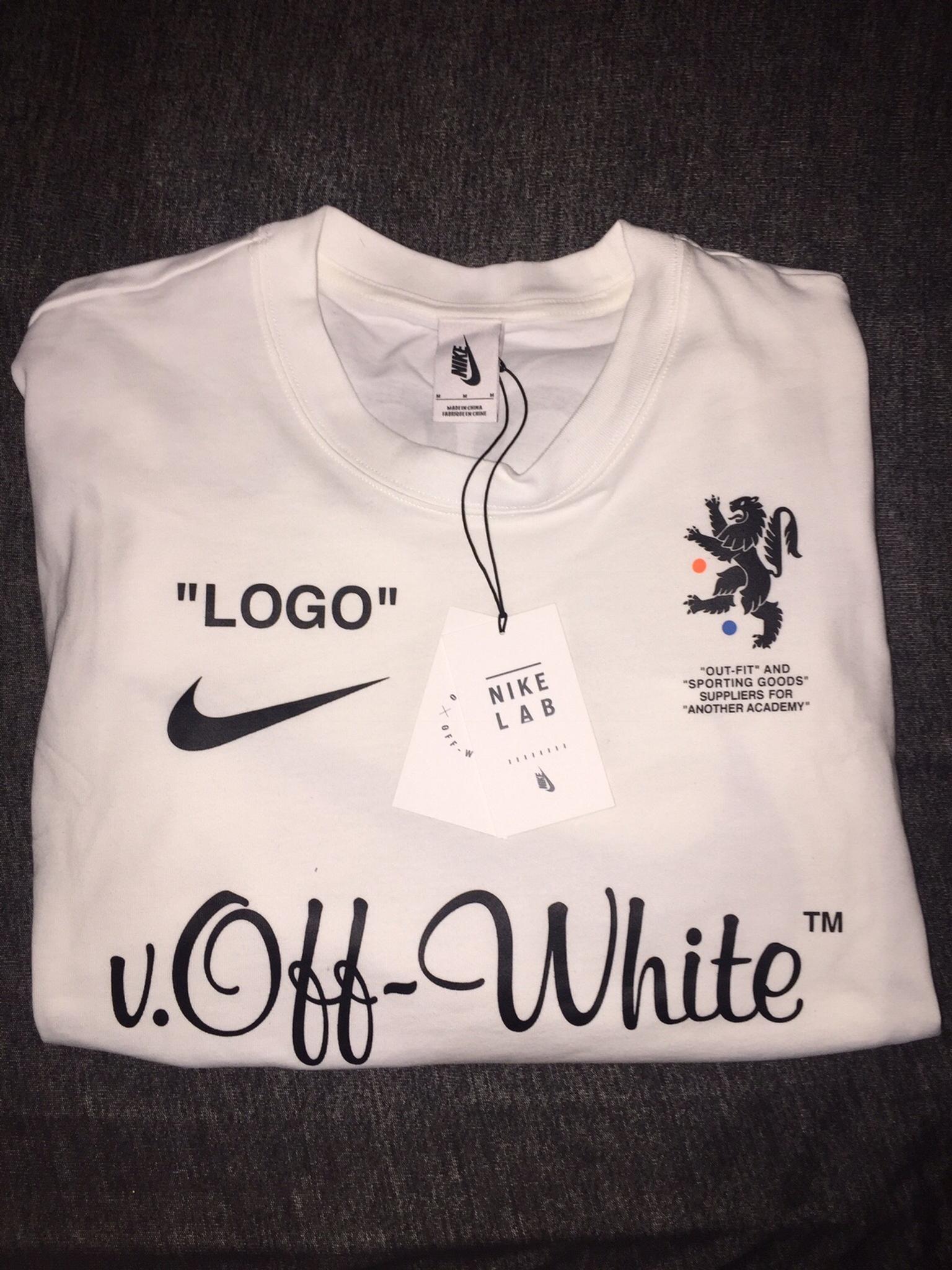 off white t shirt nike logo