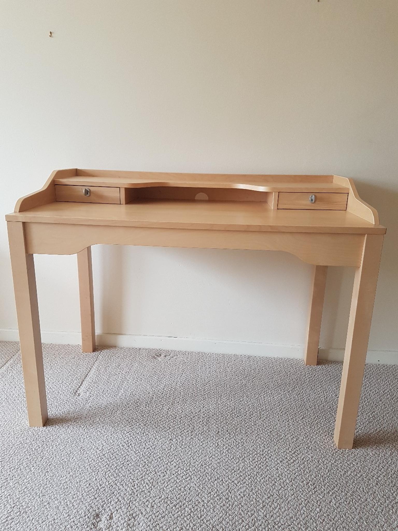 Ikea Beech Wood Veneer Gustav Desk With Lock In Br8 Sevenoaks Fur