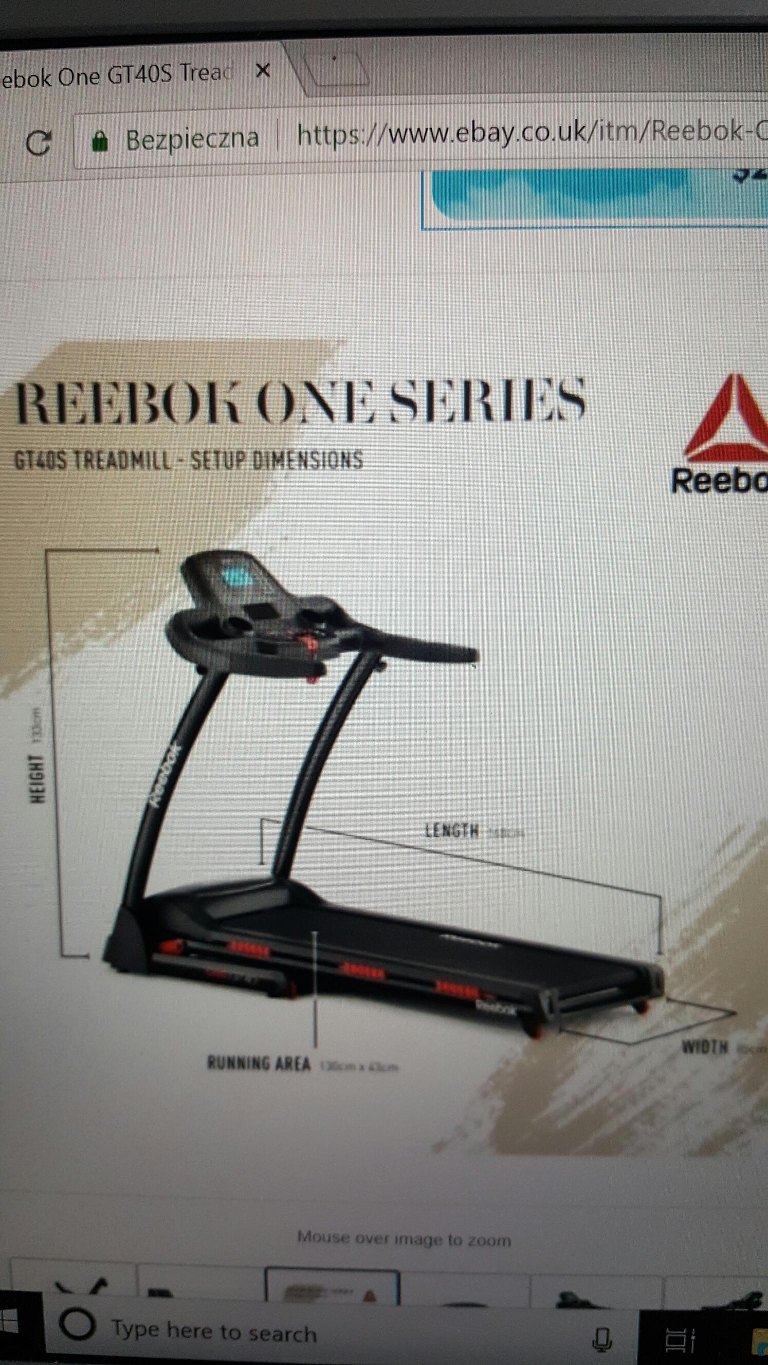 reebok one treadmill