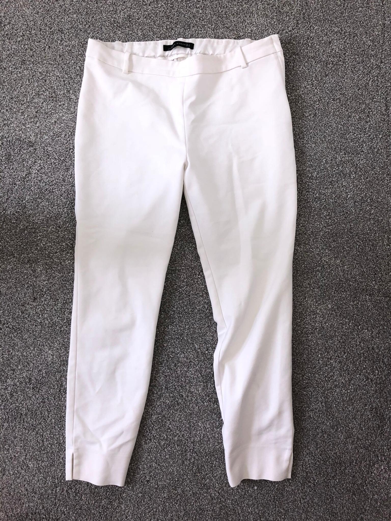 white zara pants