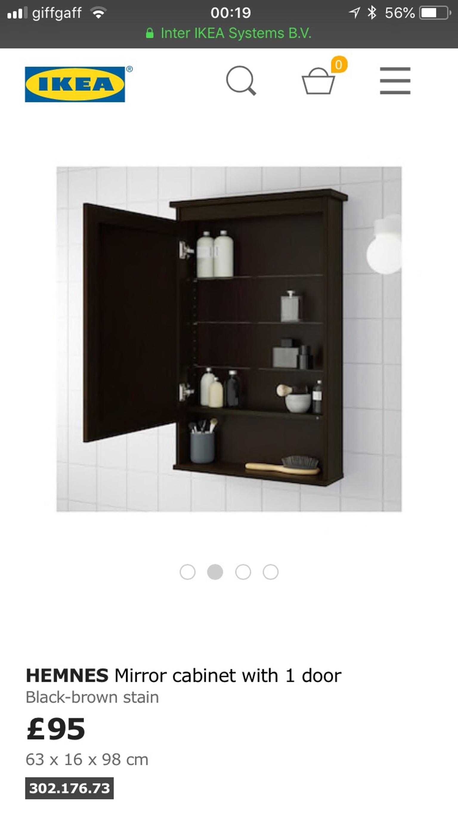 Ikea Hemnes Mirror 1 Door Cabinet In Gu22 Woking Fur 60 00 Zum
