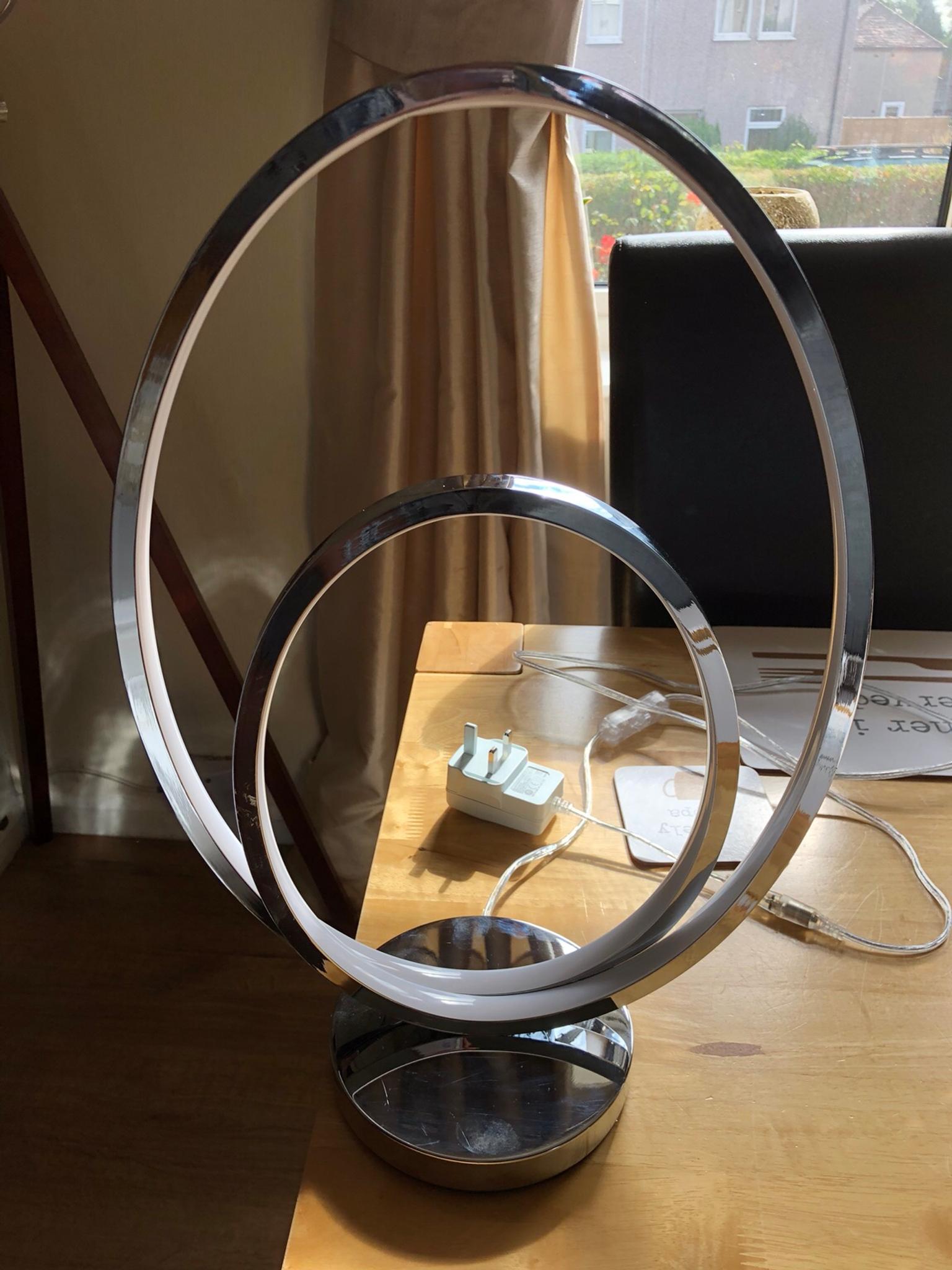Menton chrome infinity LED table lamp 