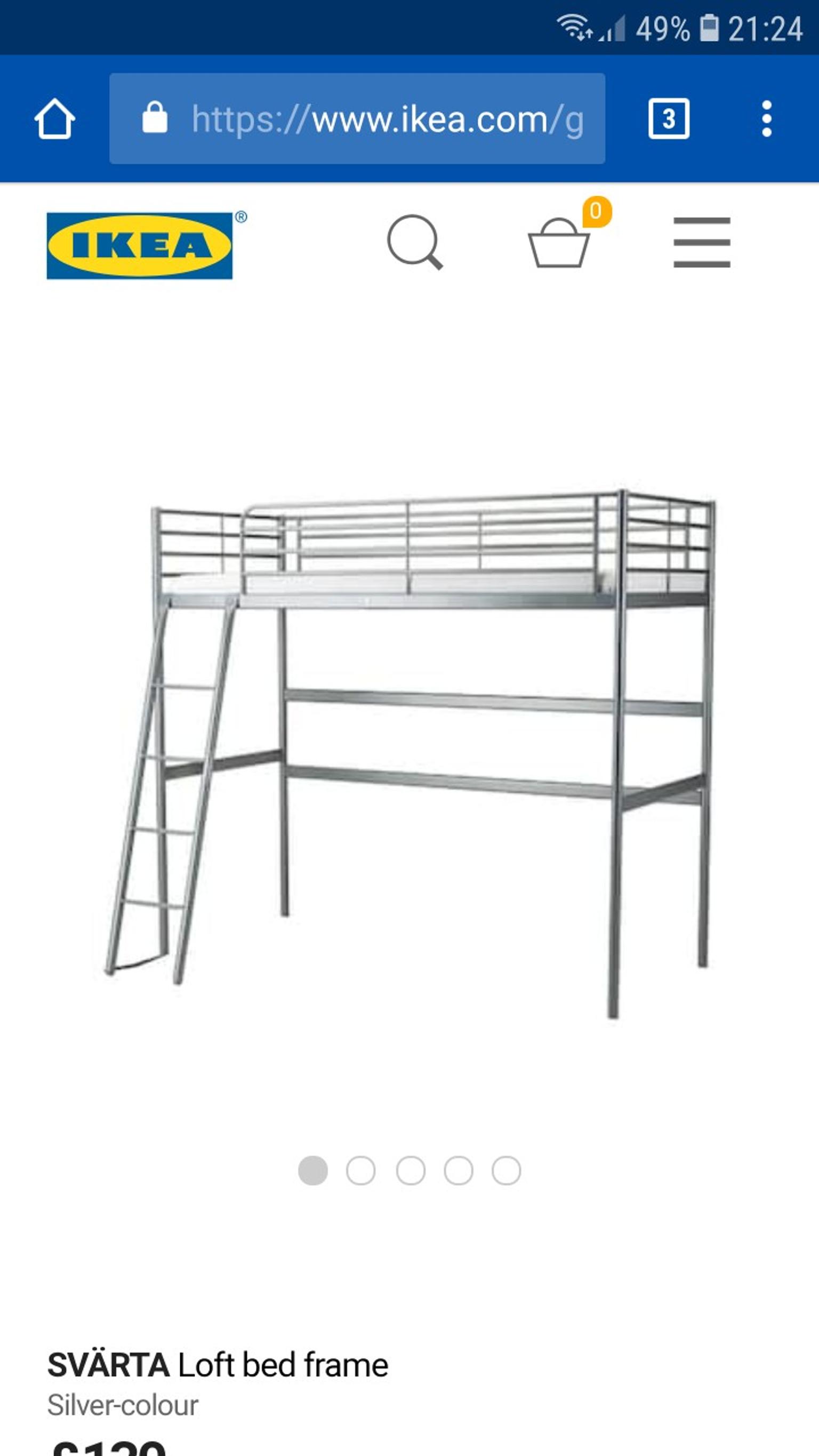 Ikea Svarta Loft Bed With Svarta Desk In Fy4 Moss For 70 00 For Sale Shpock