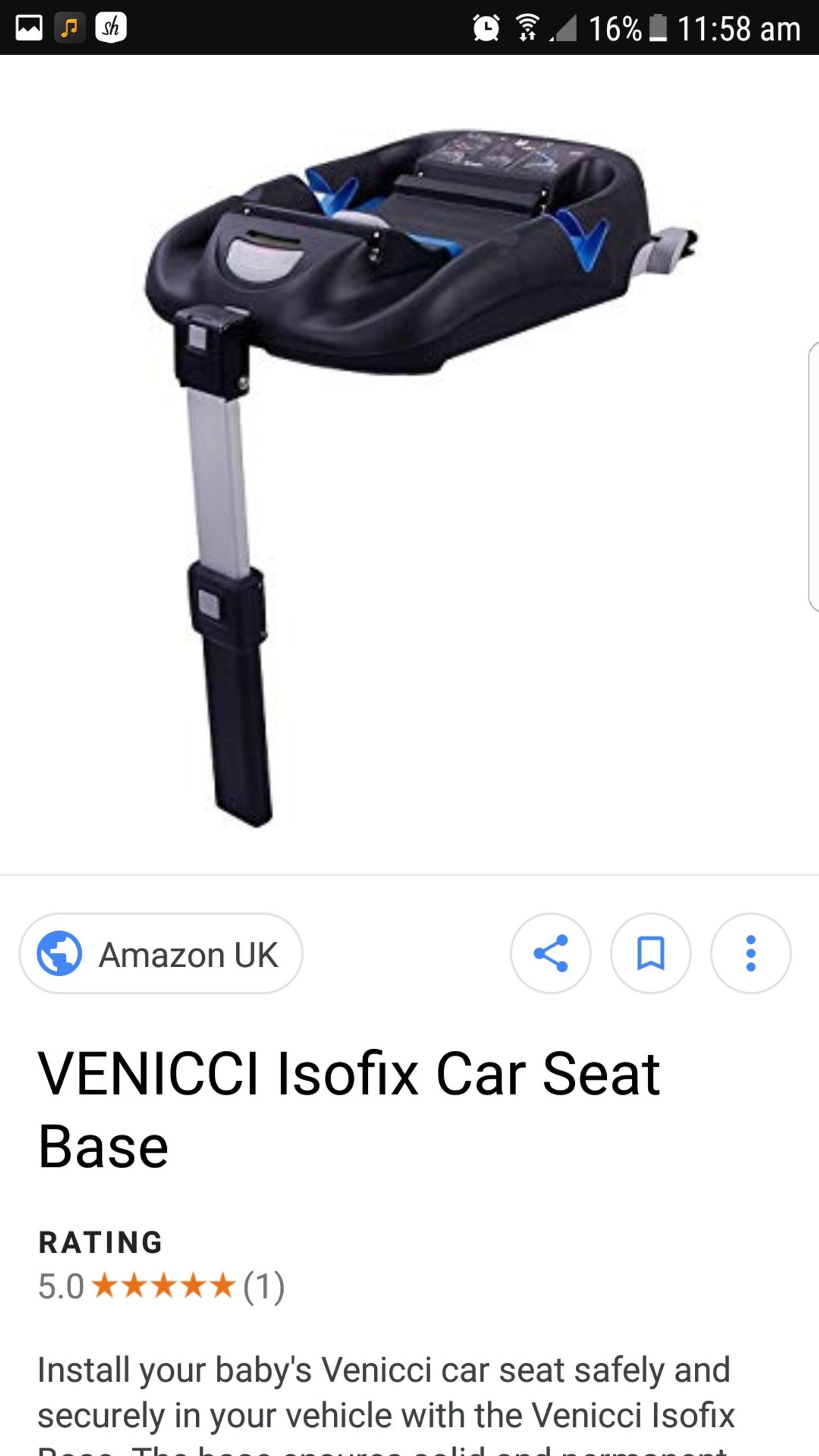 what isofix base fits venicci
