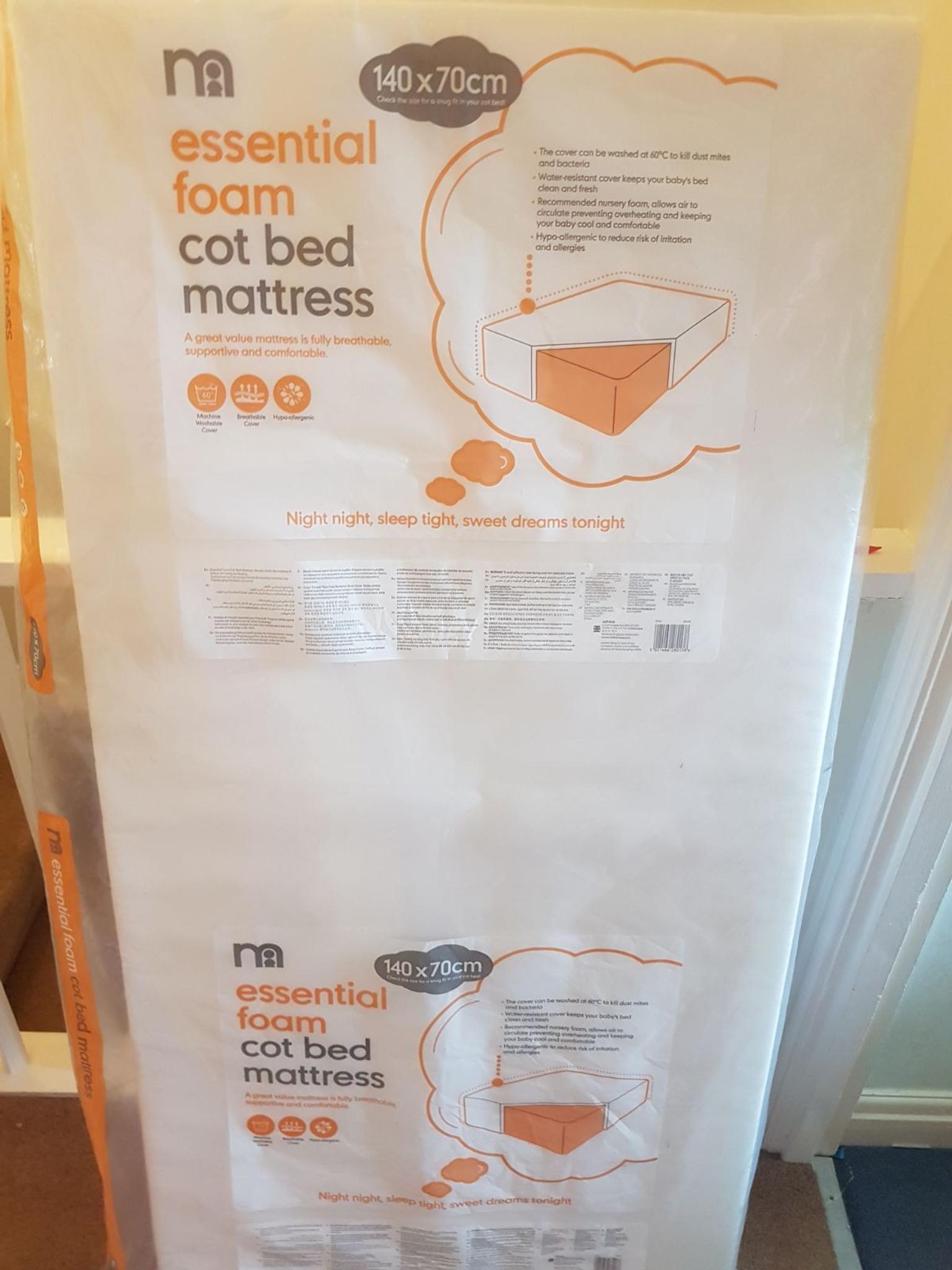 mothercare essential foam cot bed mattress