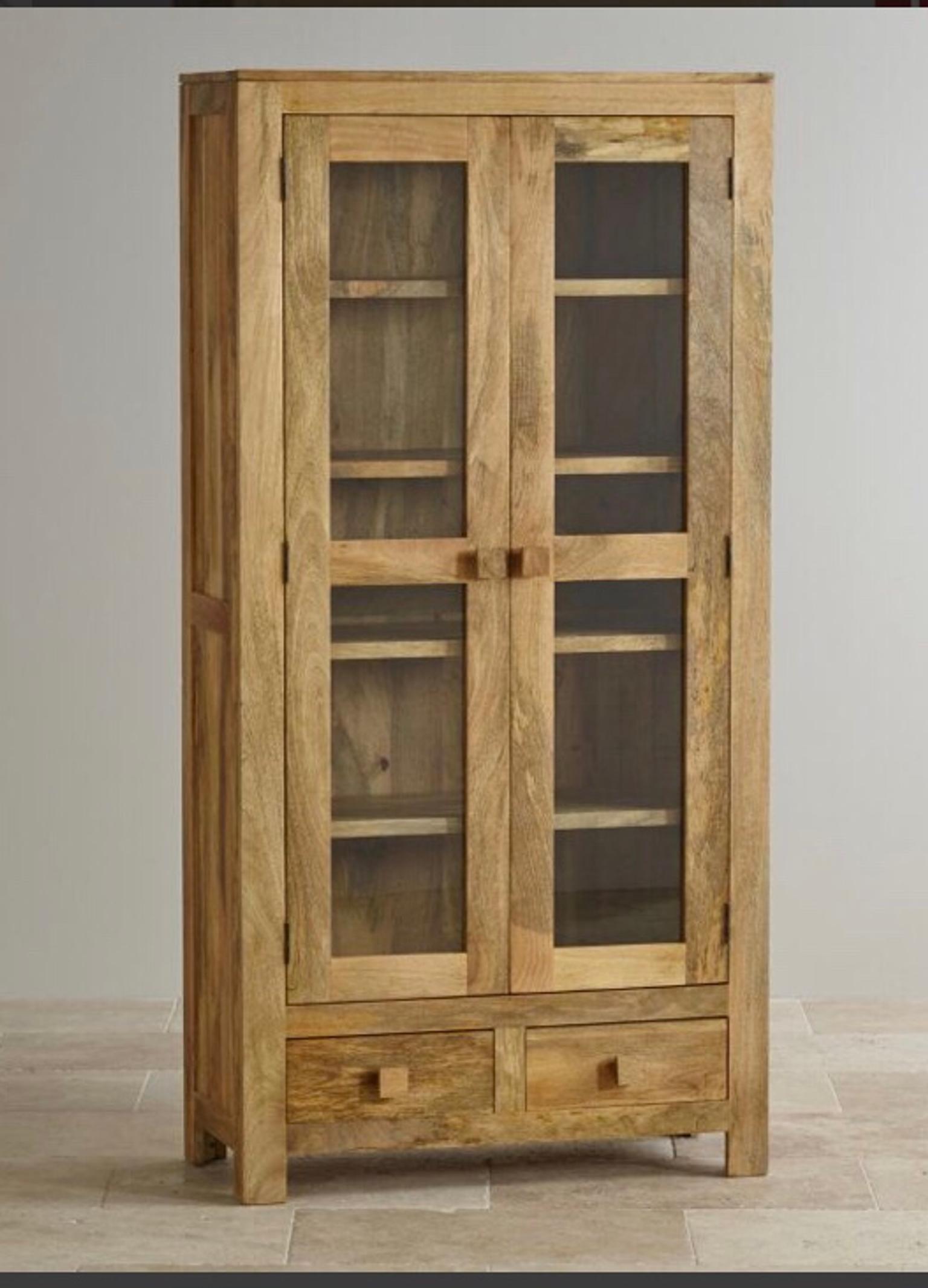 Mango wood oak display cabinet in PO7 Havant for £300.00 ...