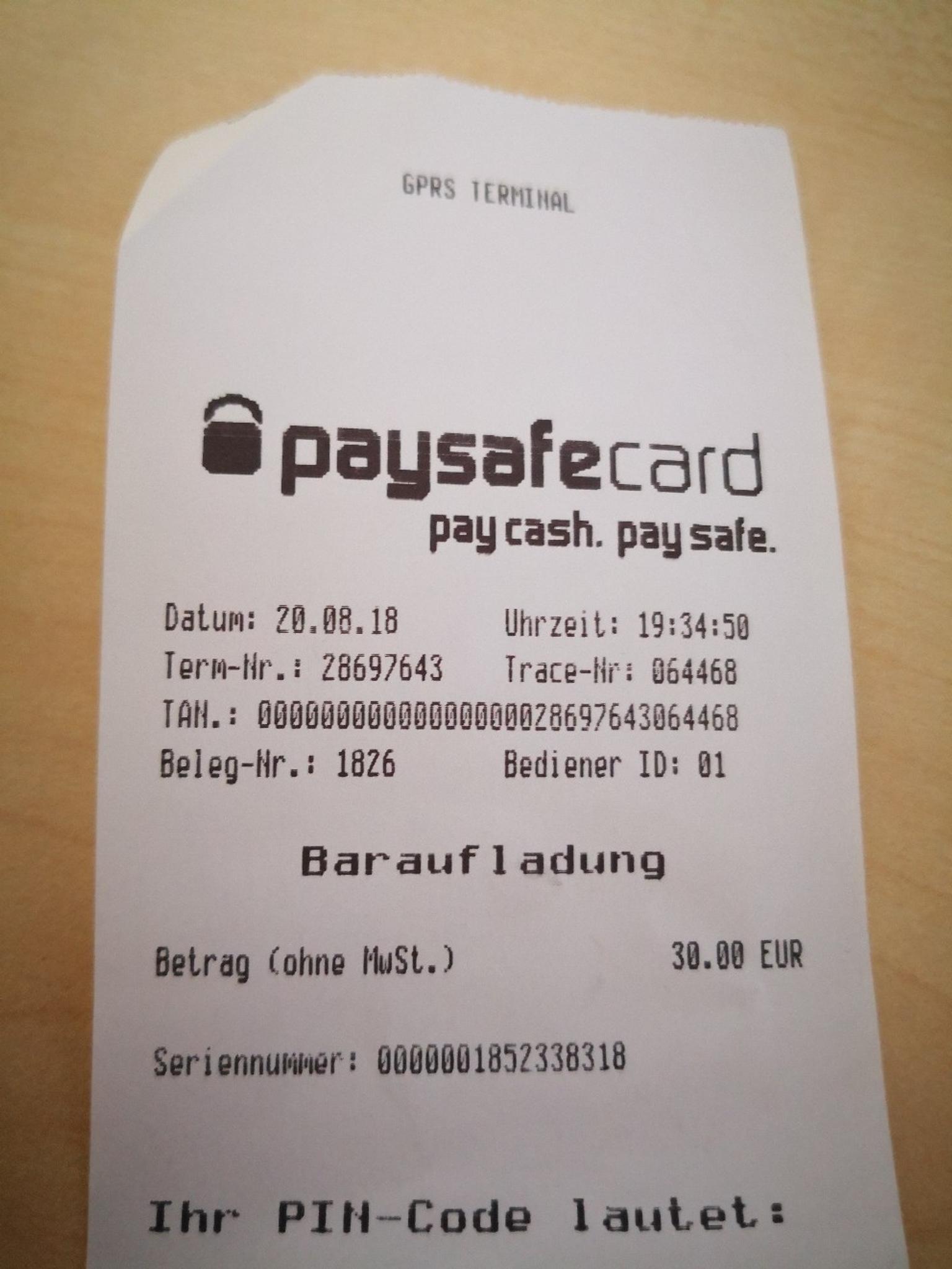 25€ Paysafecard Code