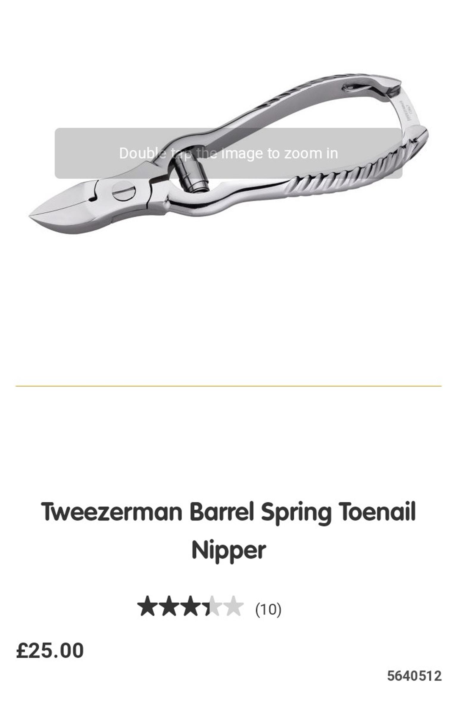 tweezerman barrel spring toenail nipper