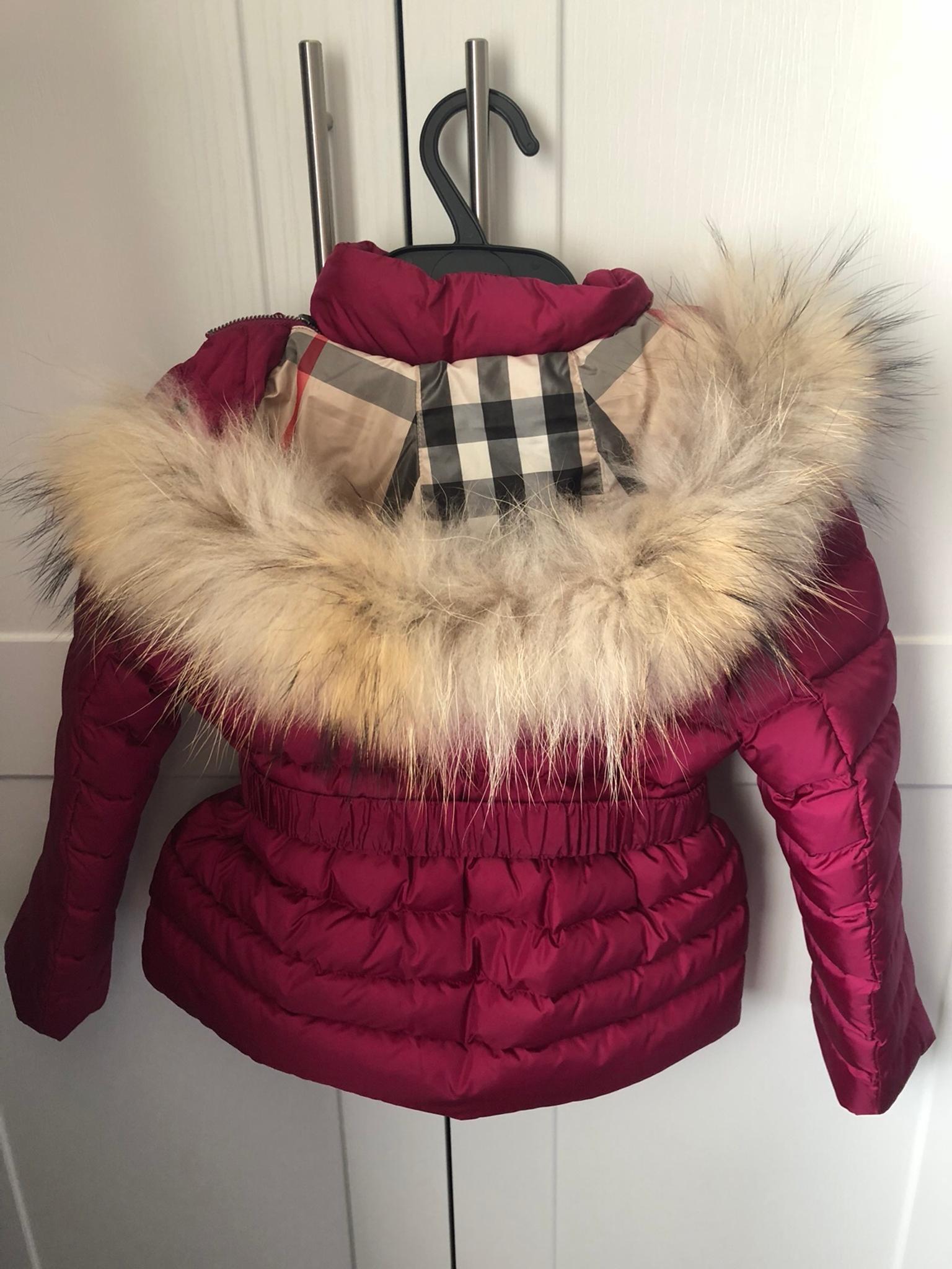 burberry jacket with fur hood