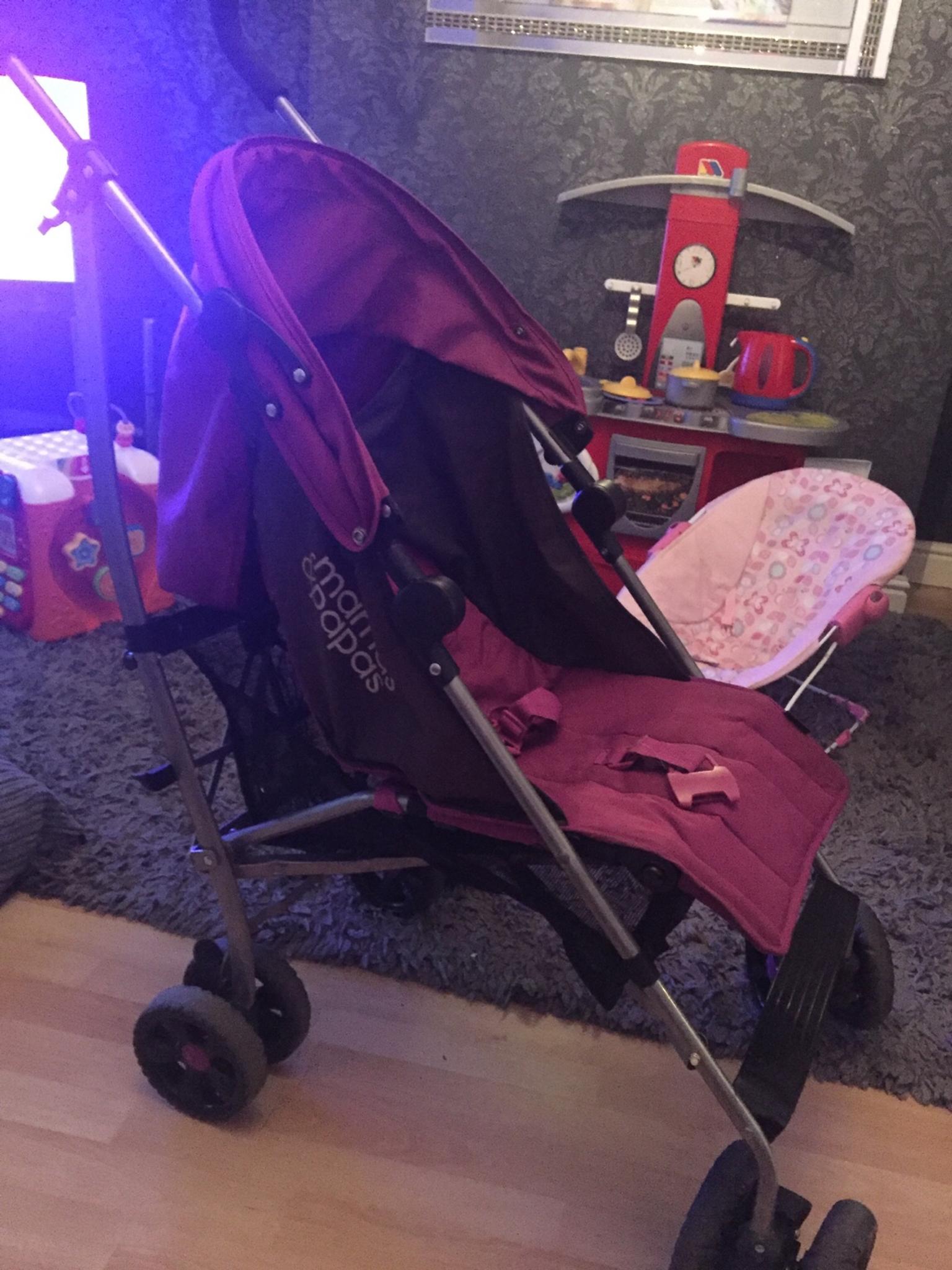 purple mamas and papas stroller