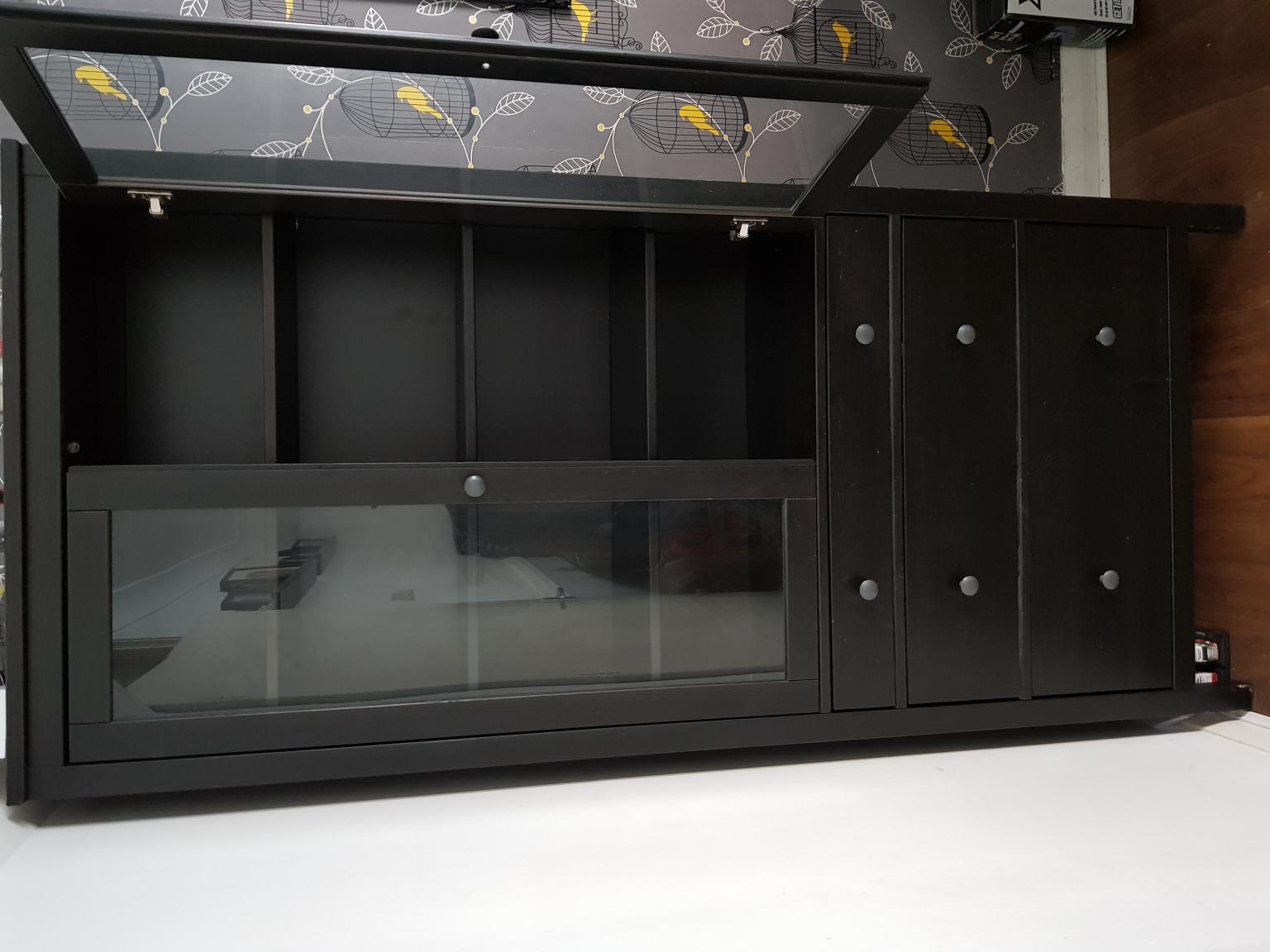 Black Brown Hemnes Glass Door Cabinet In Se14 Lewisham Fur 155 00