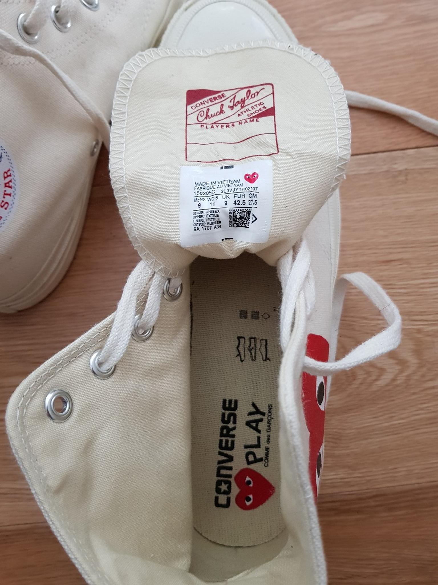 cdg converse size 5
