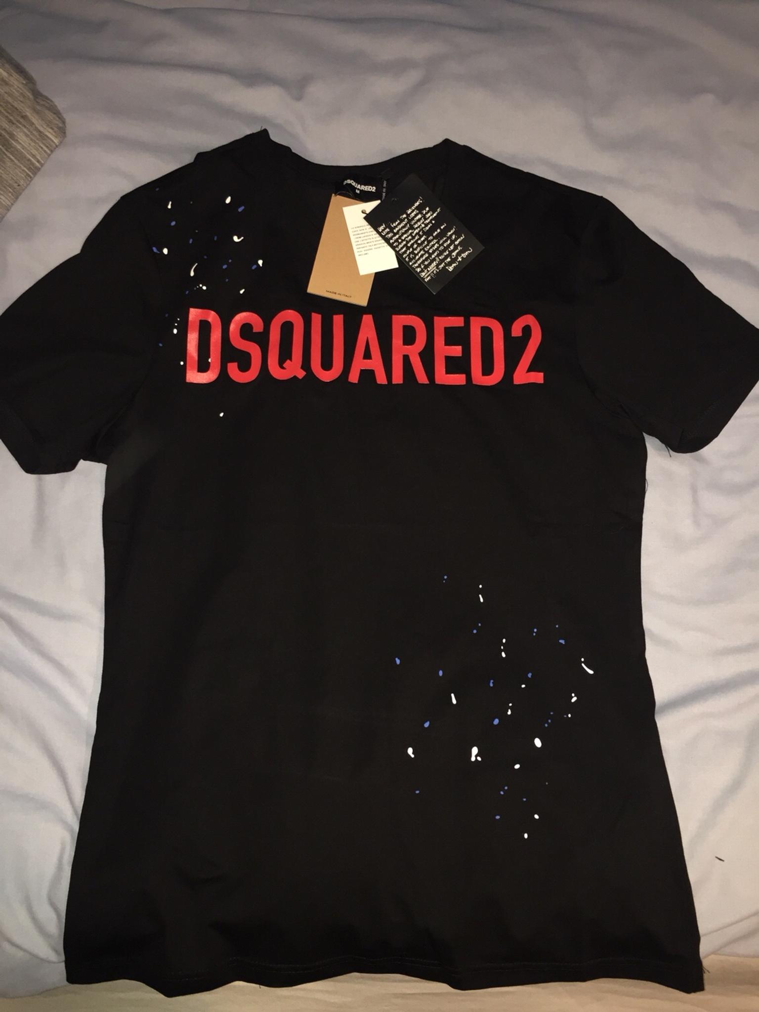dsquared2 paint splatter t shirt