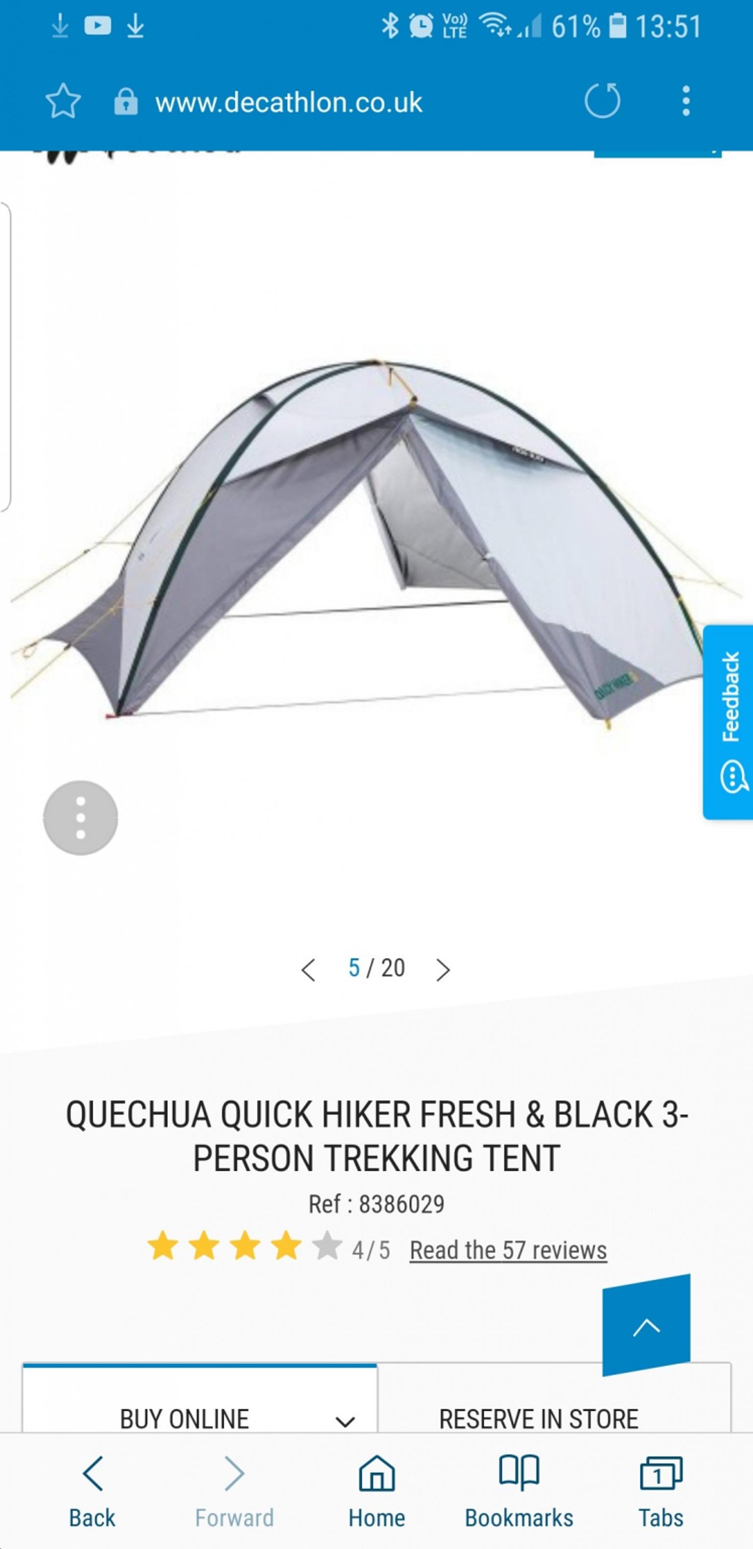 quick hiker fresh & black quechua