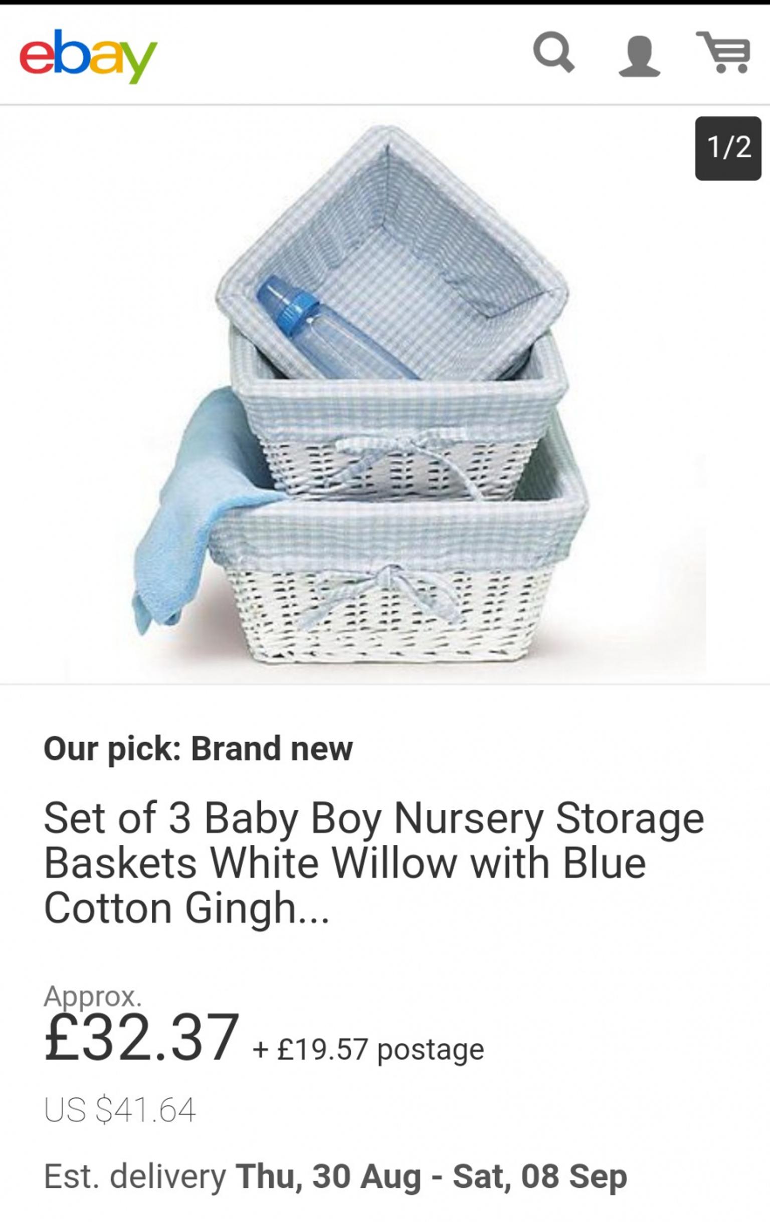 baby boy storage basket
