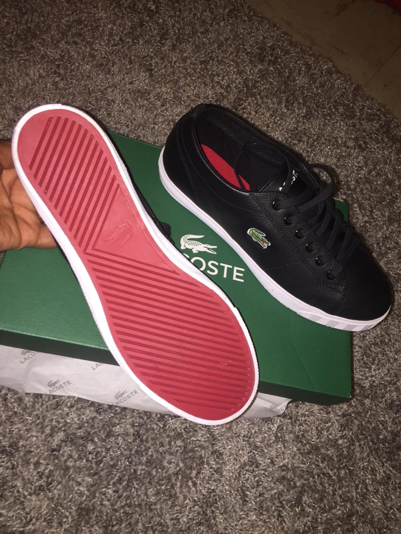 black lacoste trainers size 6