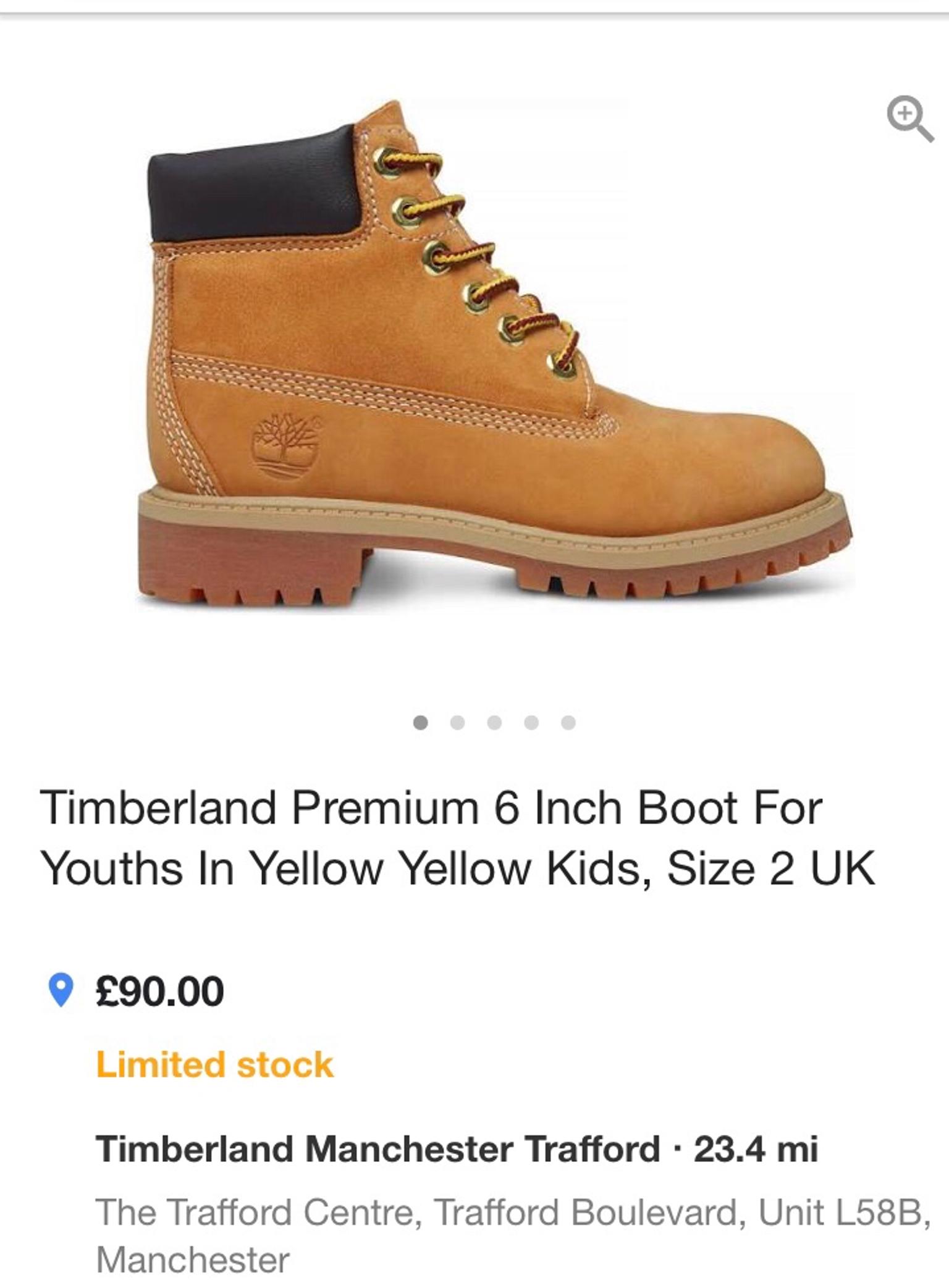 kids timberland boots size 2