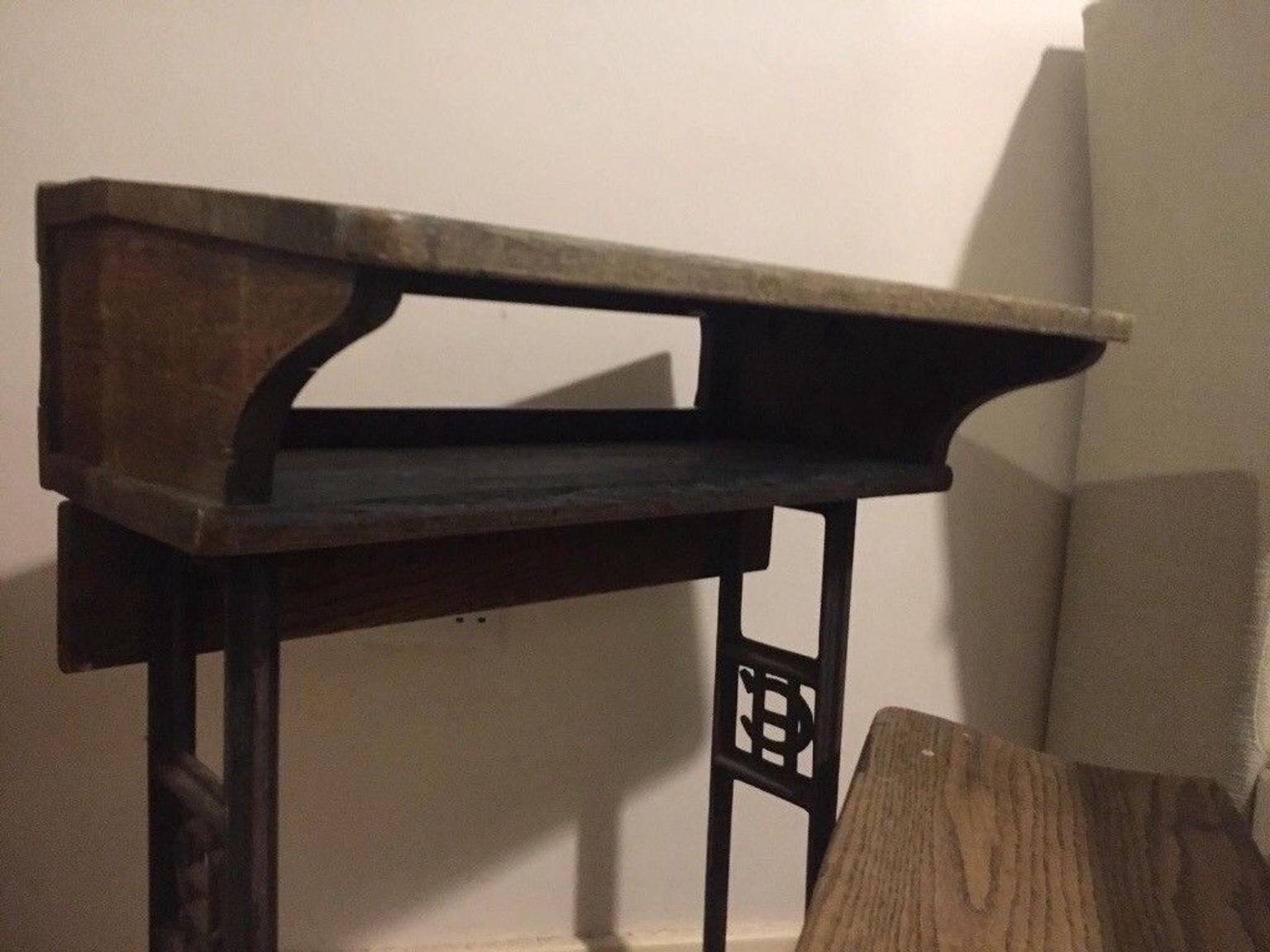 Antique Vintage School Desk And Folding Seat In Se26 Lewisham Fur