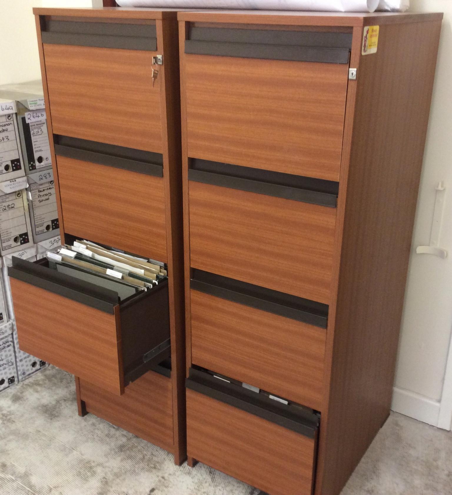 Filing Cabinets 4 Drawer Timber Mahogany Oak In Wigan For 50 00