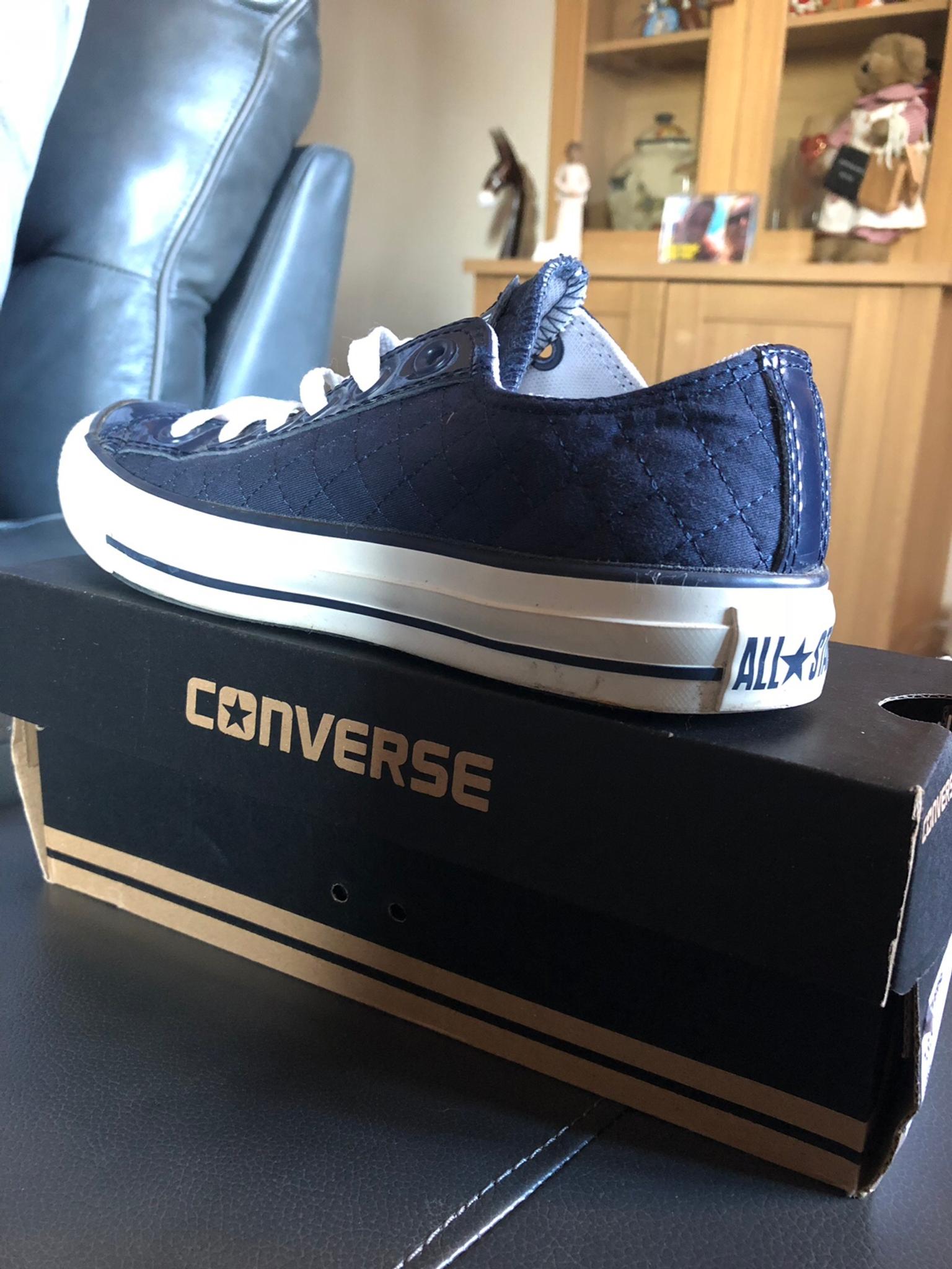 navy quilted converse