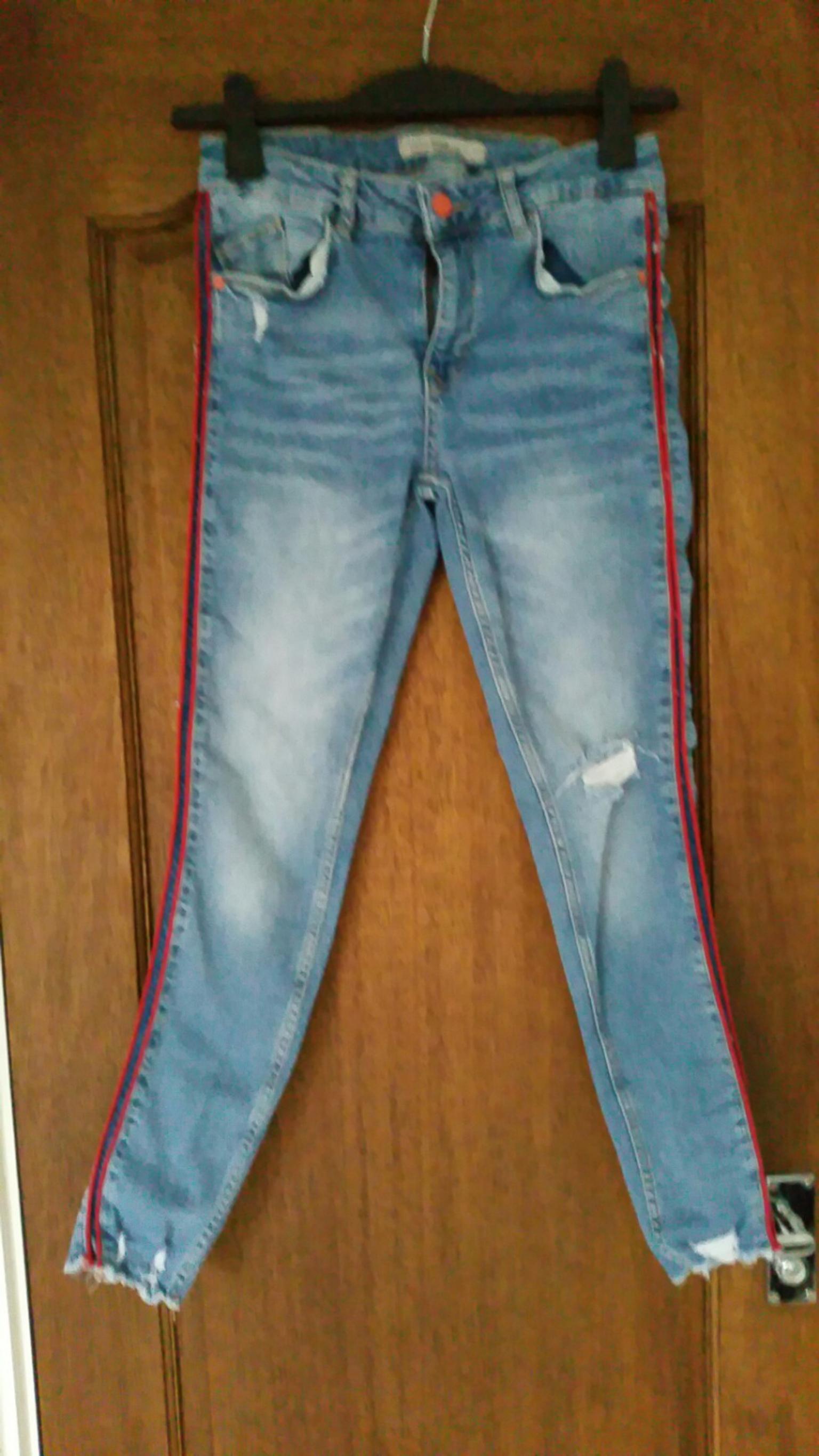 jeans with red piping