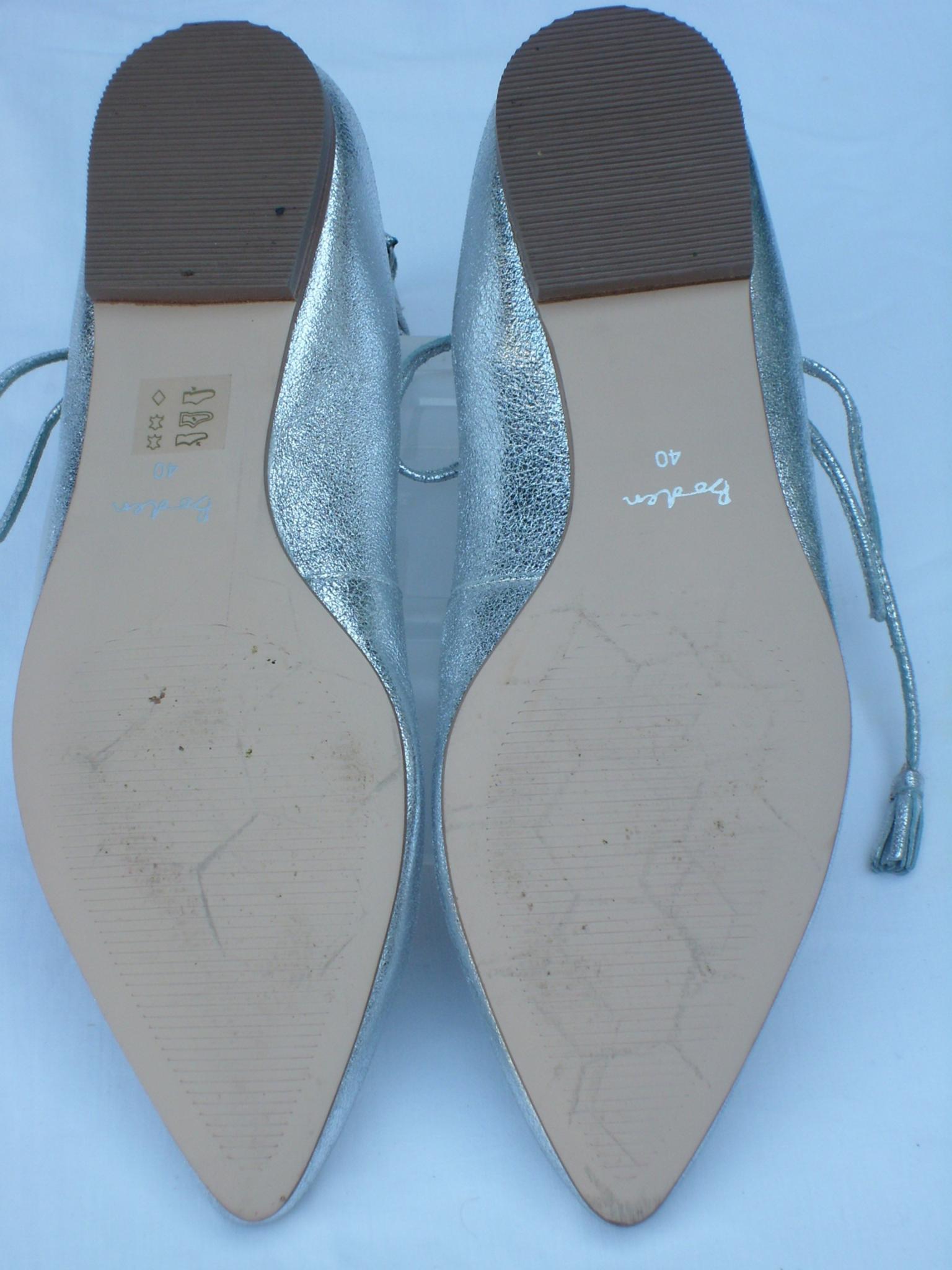 boden silver shoes
