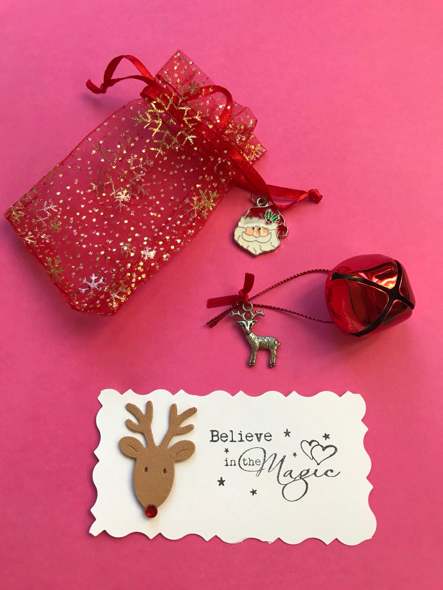 NEW Polar Express Bell Rudolph /& Believe Children/'s Santa Christmas Bag Charm