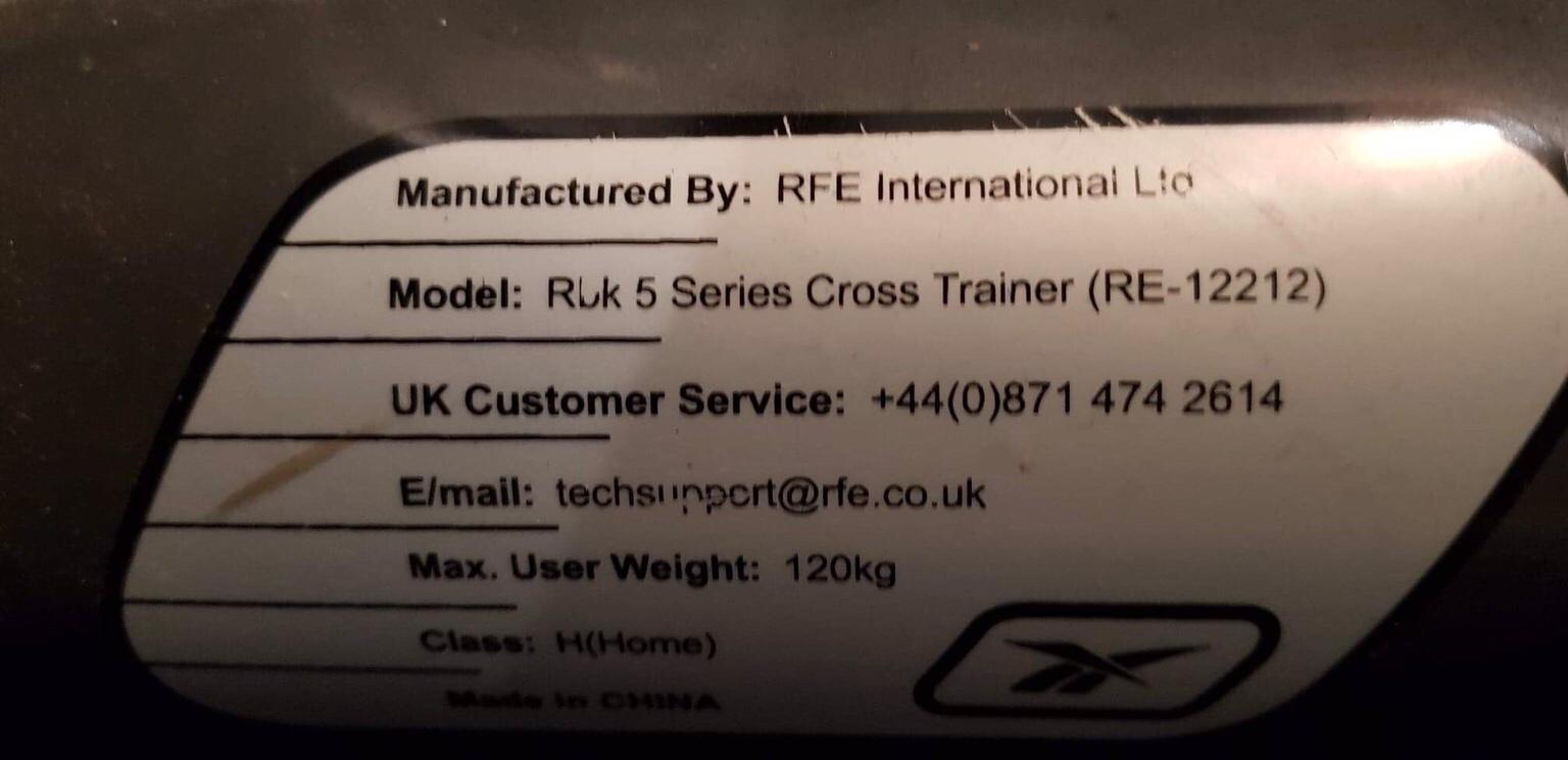 reebok 5 series elliptical cross trainer