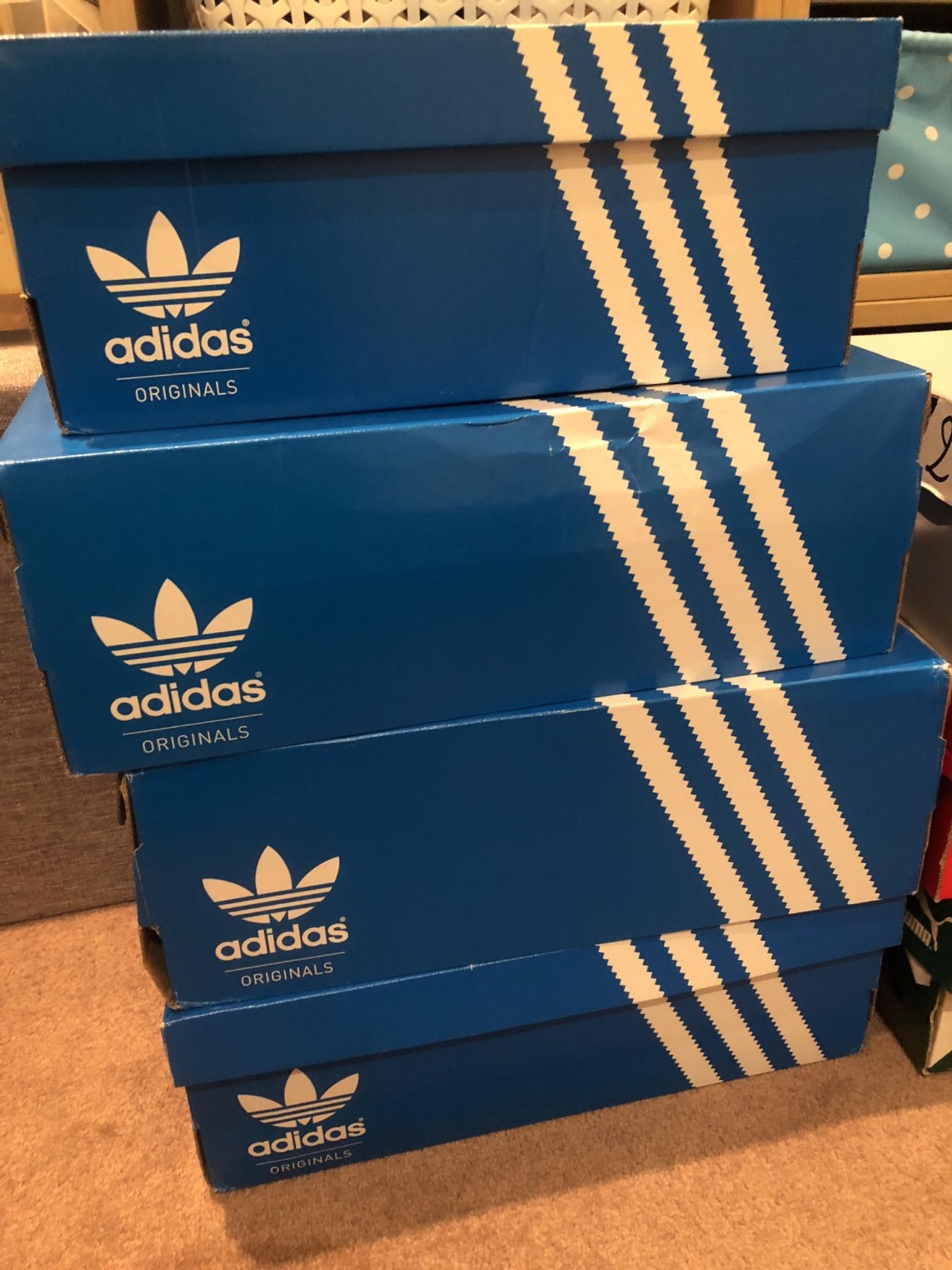 empty adidas shoe boxes