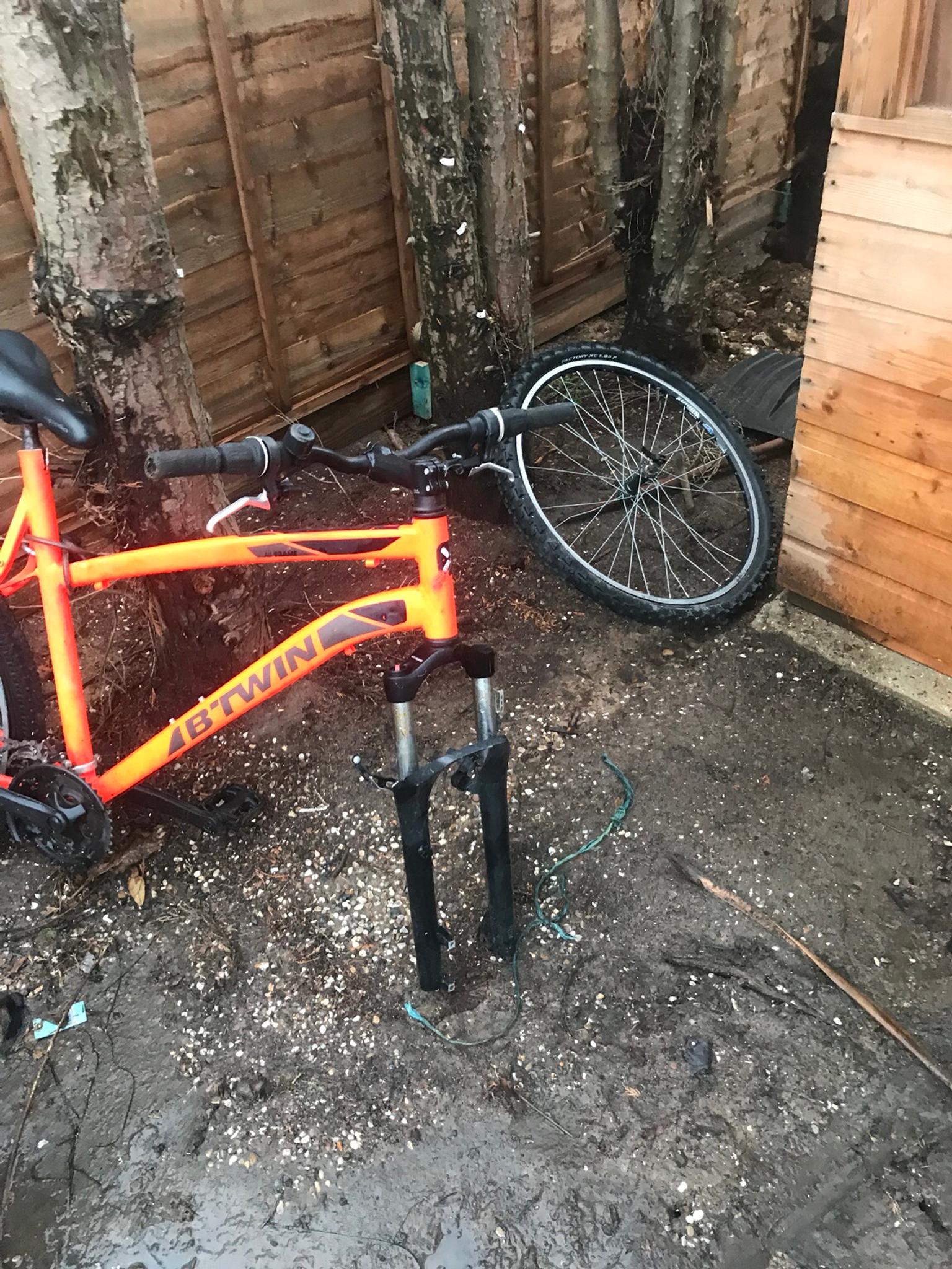 orange btwin bike