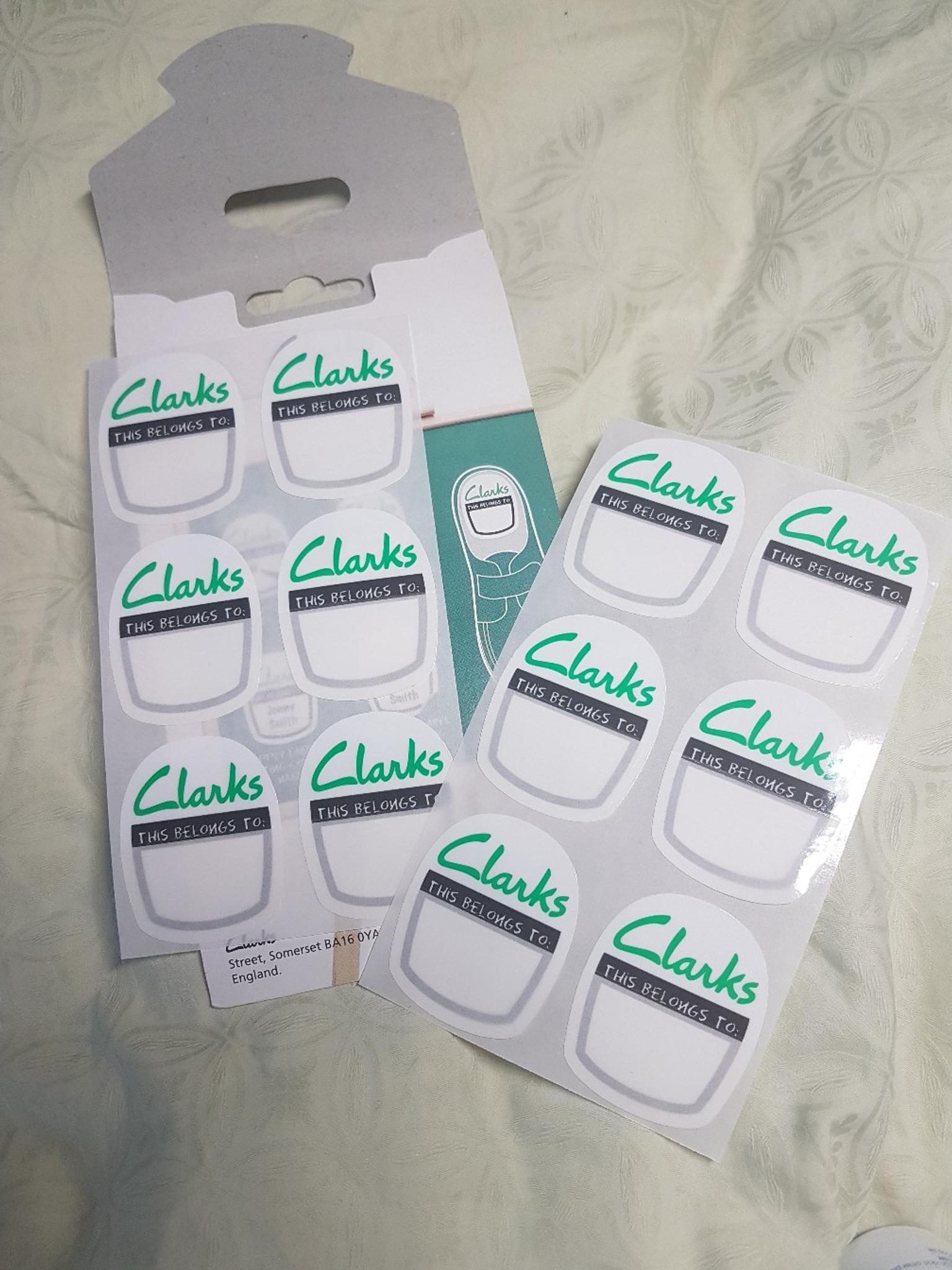 clarks shoe name labels 