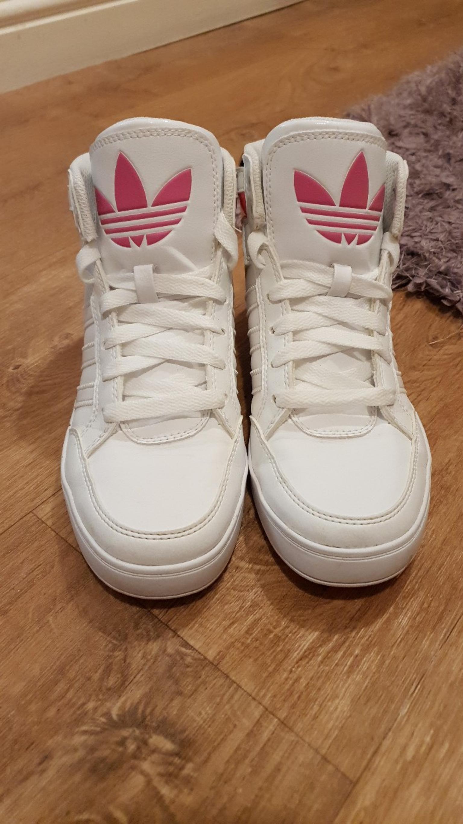 adidas high tops black and pink
