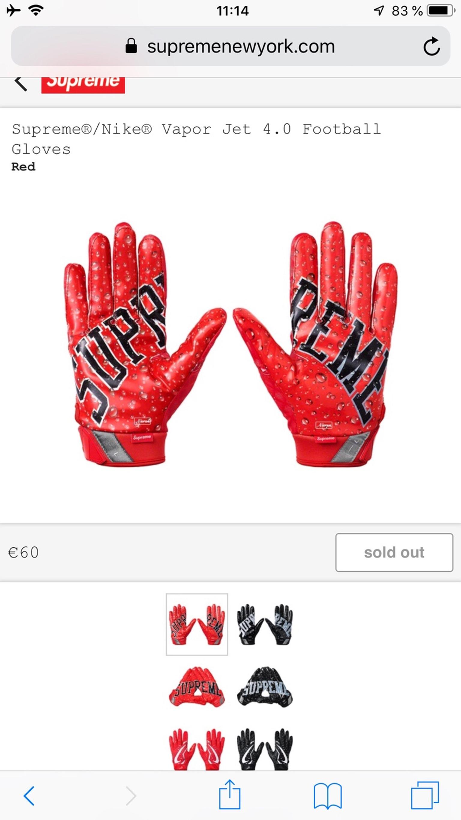 football supreme gloves
