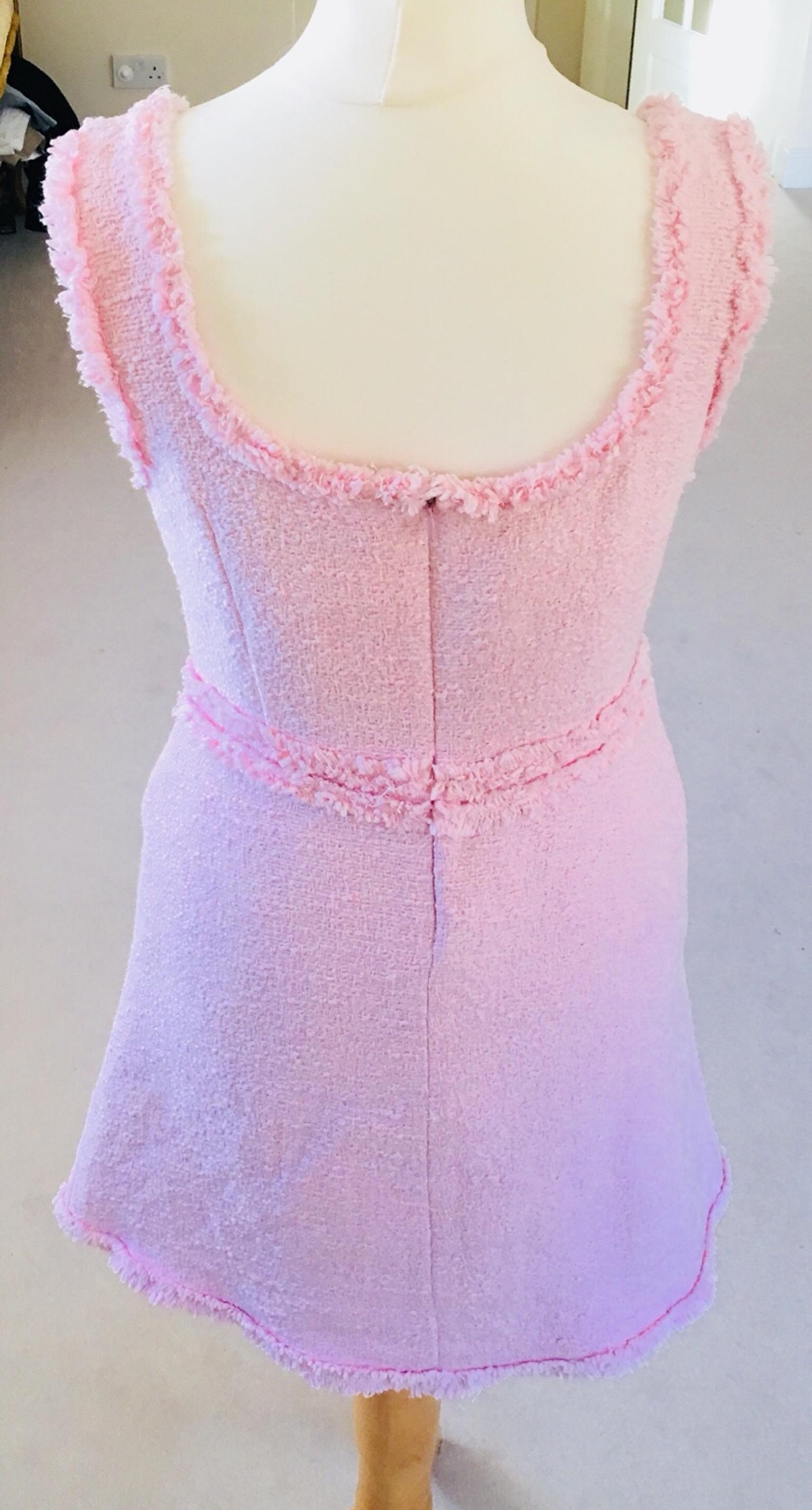 pink tweed dress zara