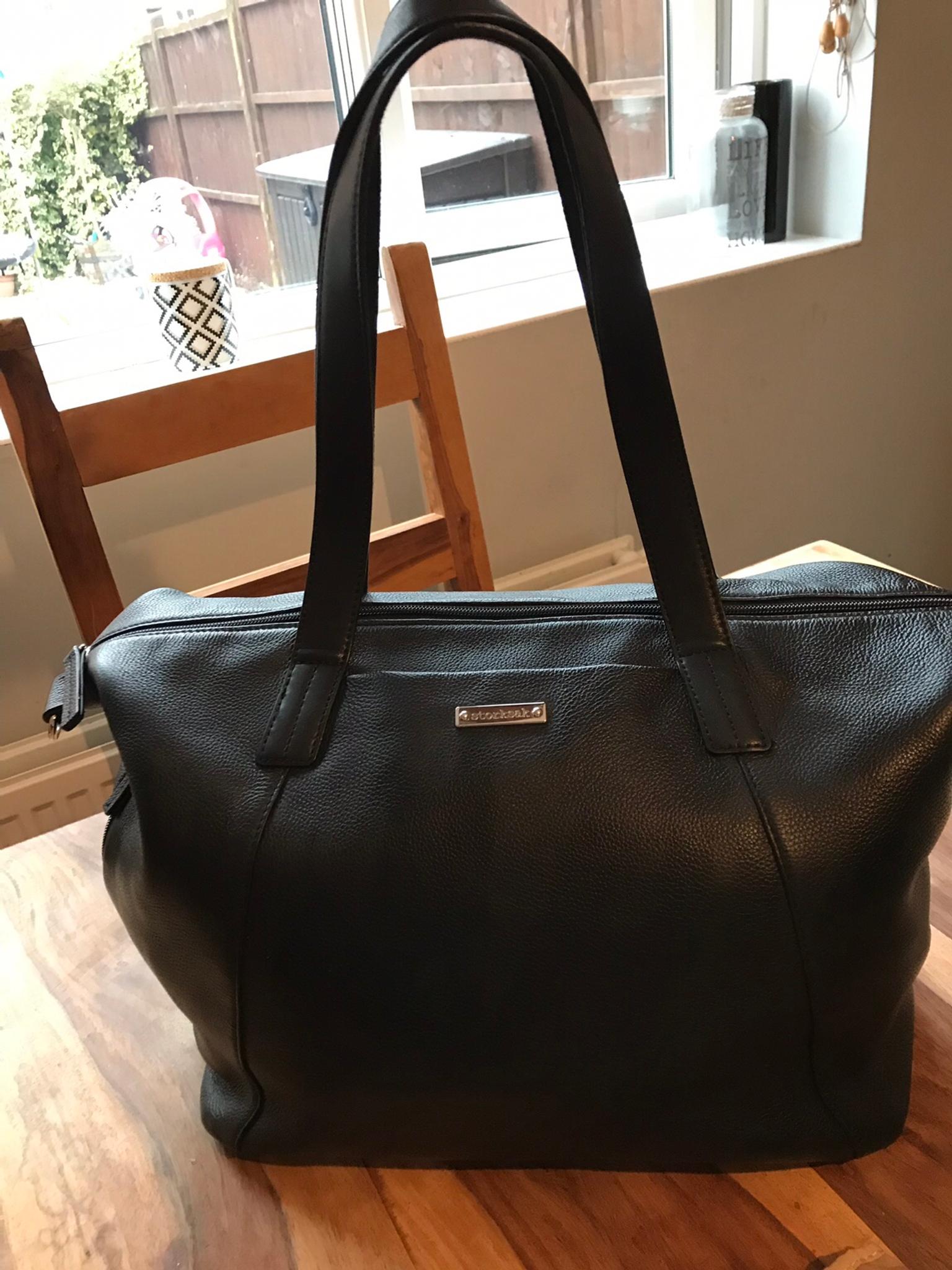 storksak leather changing bag