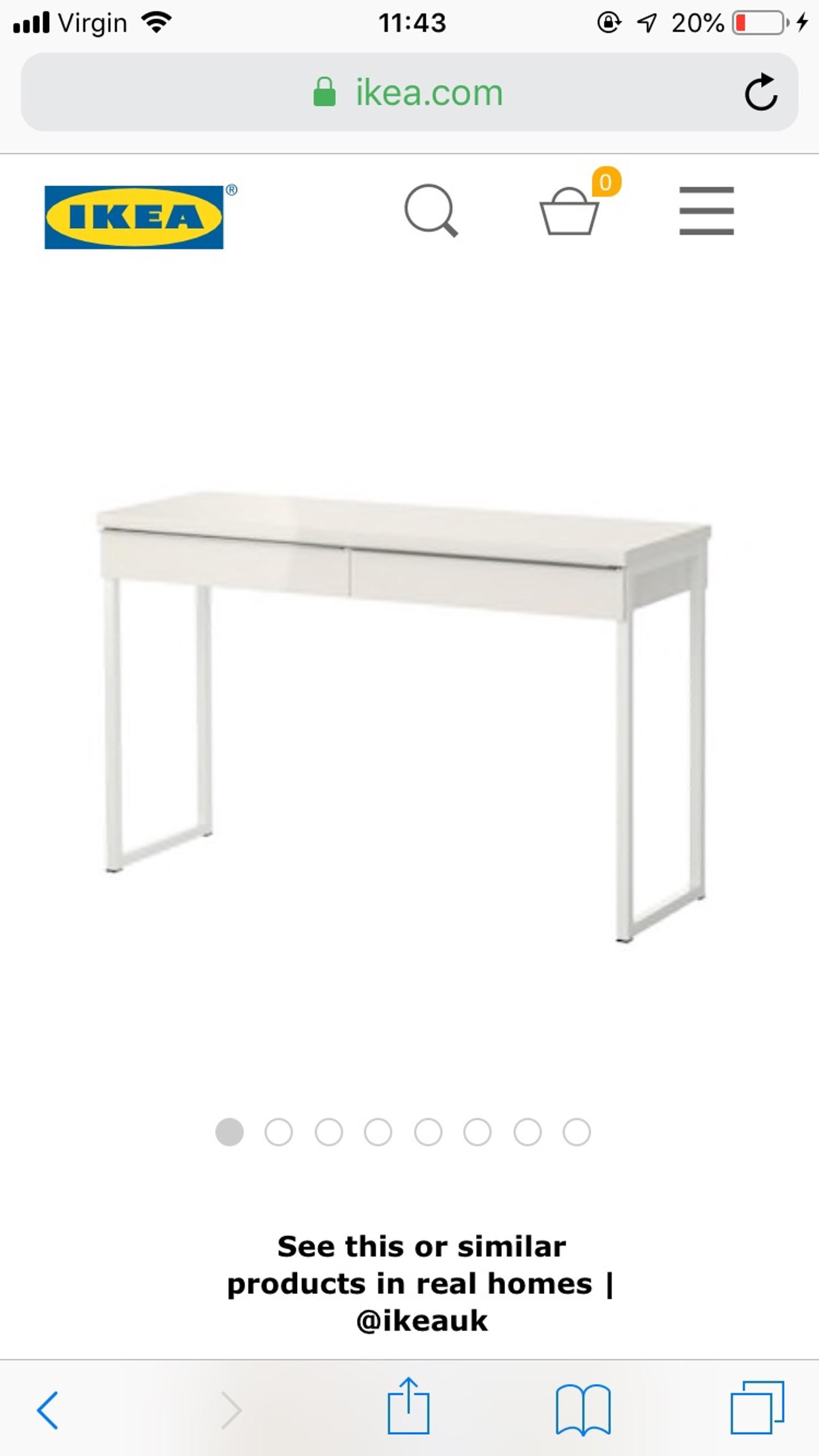 Ikea High Gloss White Desk In Se16 4jn 伦敦 For 140 00 For Sale