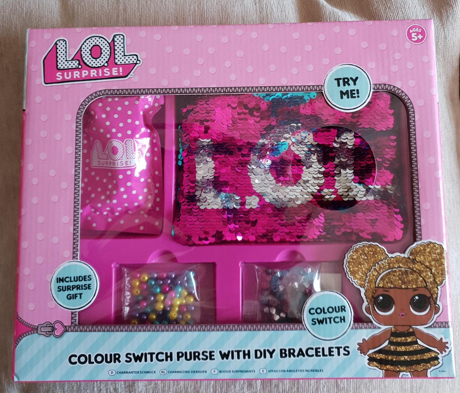lol colour switch purse with diy bracelets