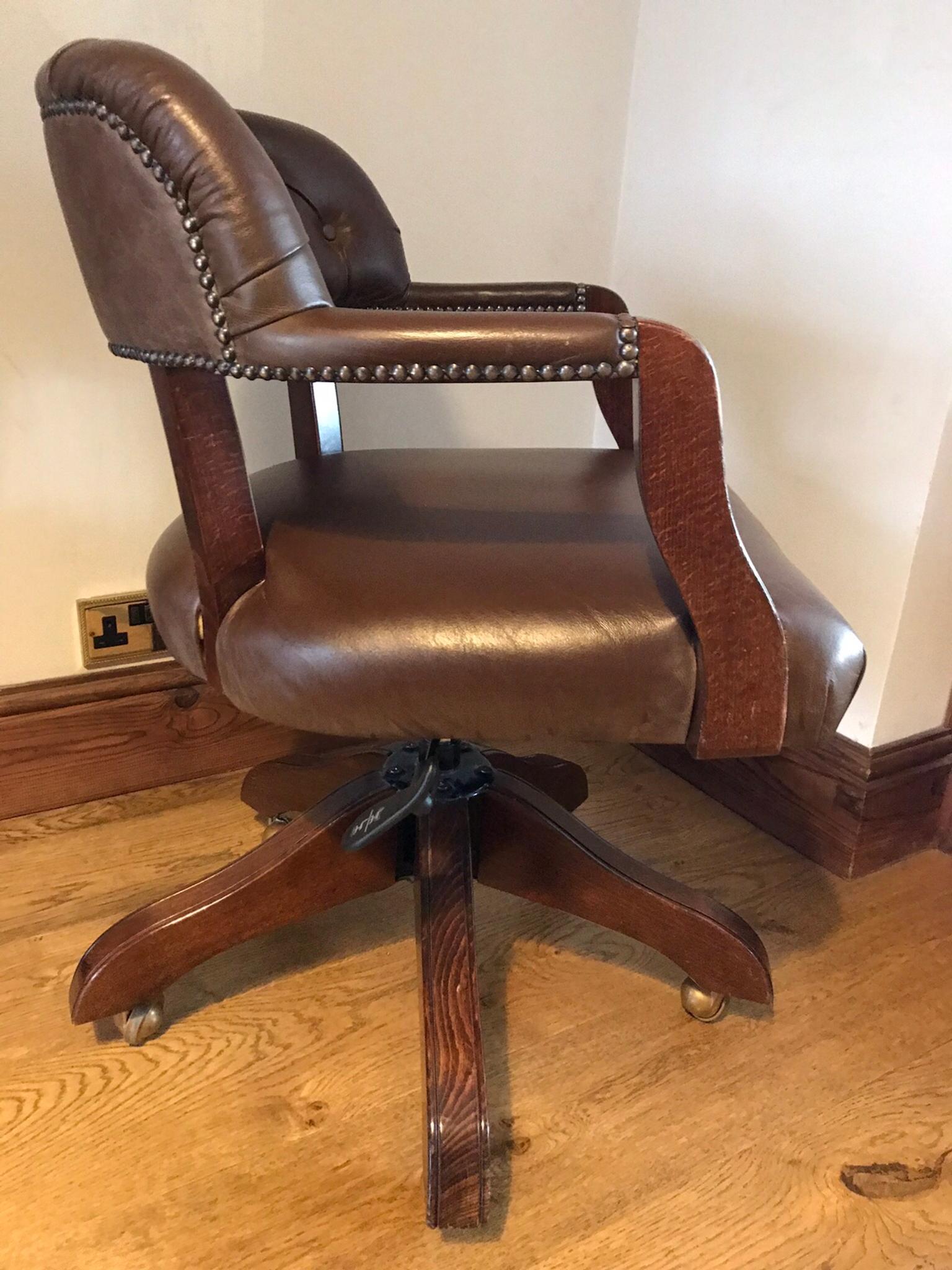 Laura Ashley Leather Captains Chair Office In Swindon For 274 00 For Sale Shpock