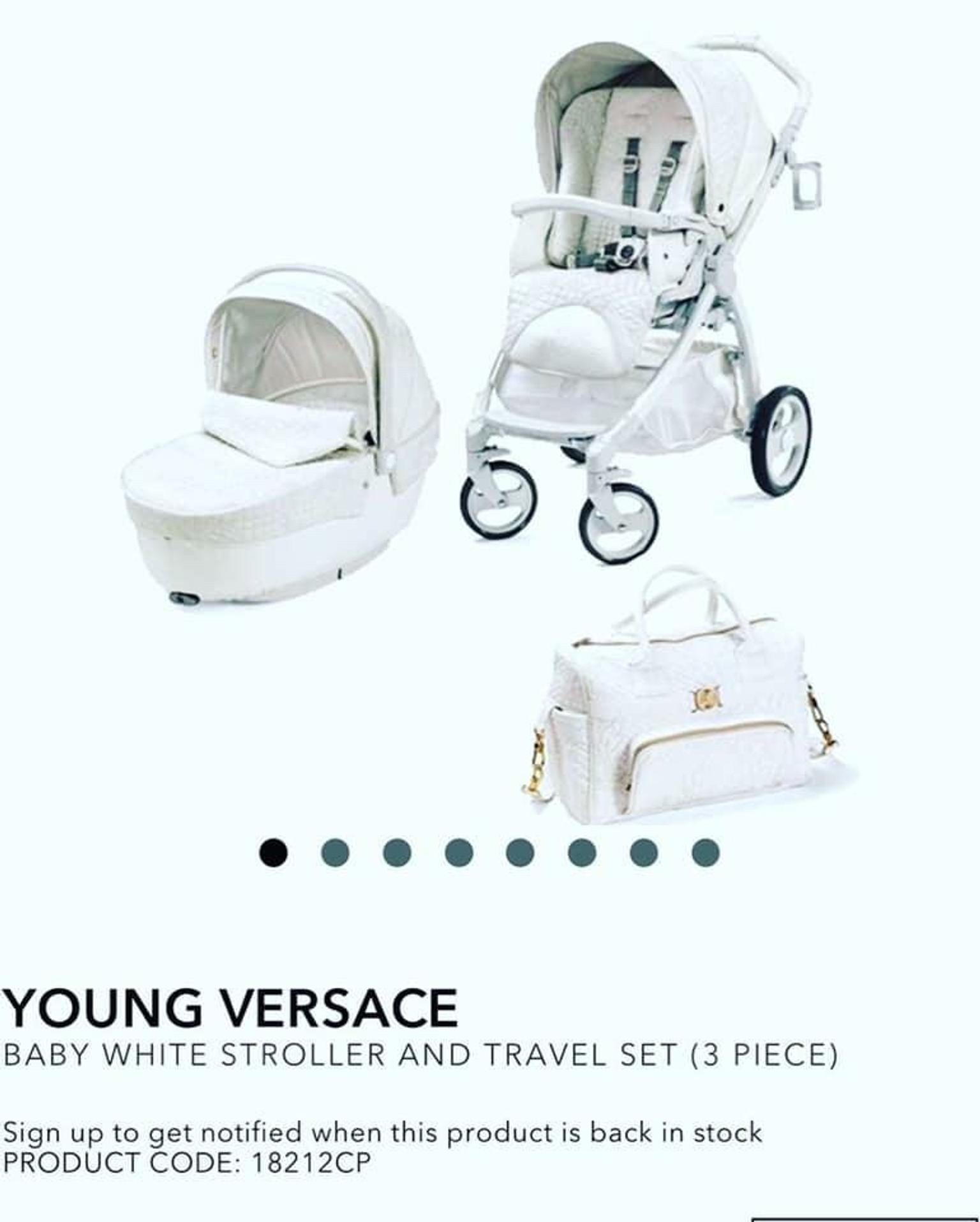versace stroller white